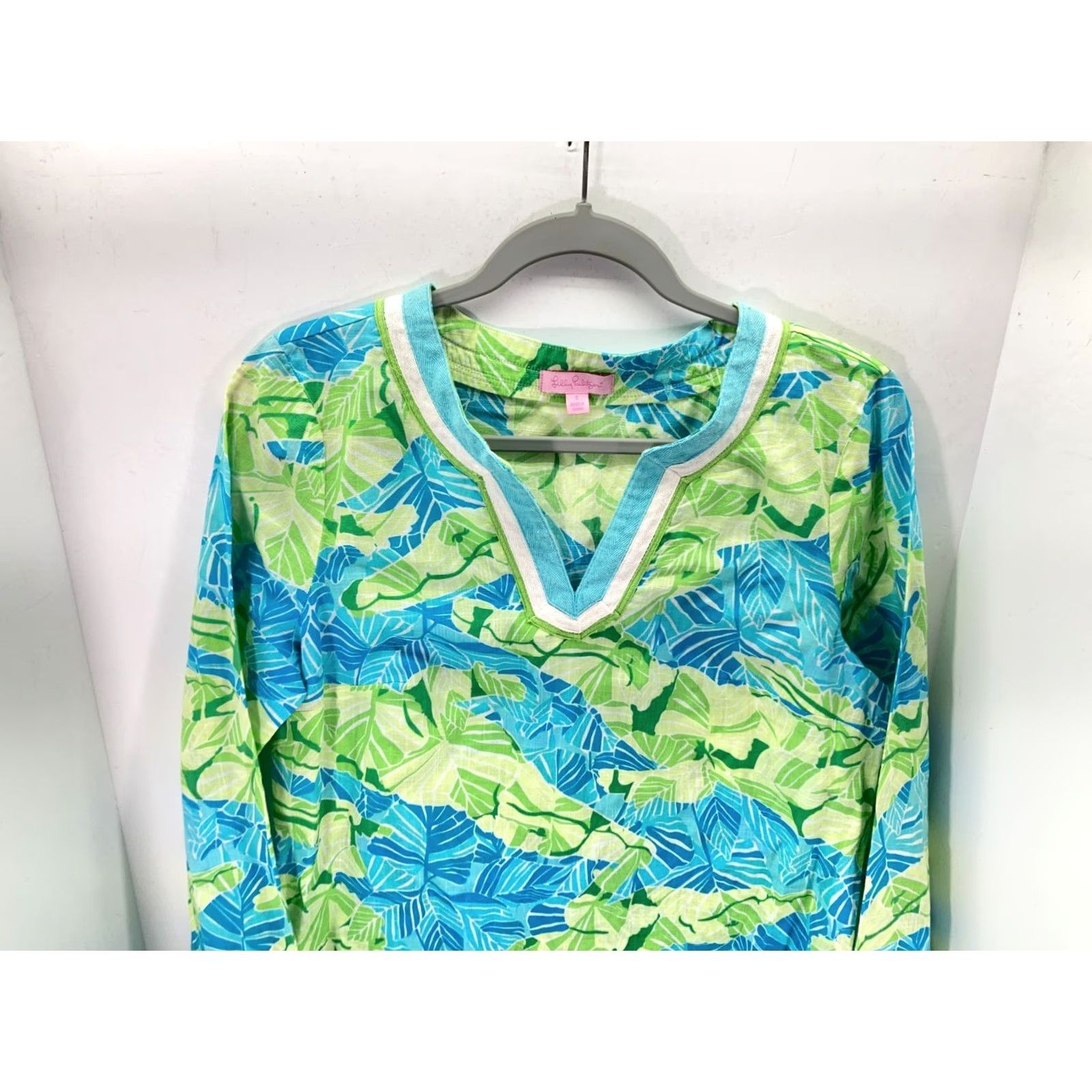 Lilly Pulitzer Lilly Pulitzer Tunic Shift Dress Small Multicolor Crocodile 3/4 Sleeve Preppy Shirt Womens Dress Size S / US 4 / IT 40 - 2 Thumbnail