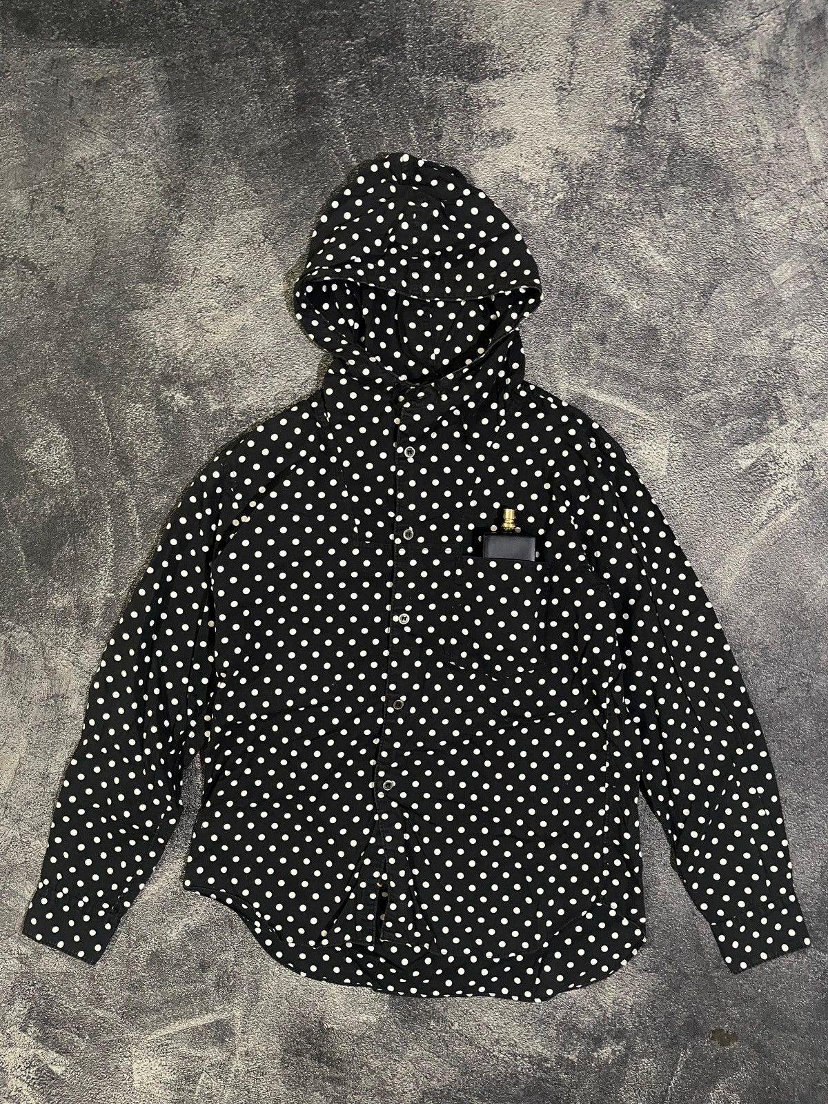 AD2010 Black Comme Des Garcons Polkadot Hooded Jacket