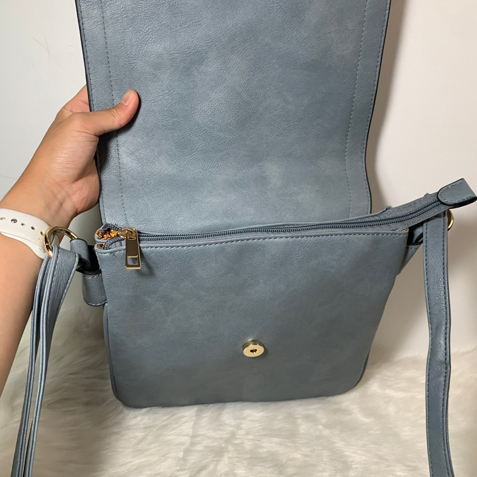 Other Women's Crossbody Blue Faux Leather Bag Size ONE SIZE - 15 Thumbnail