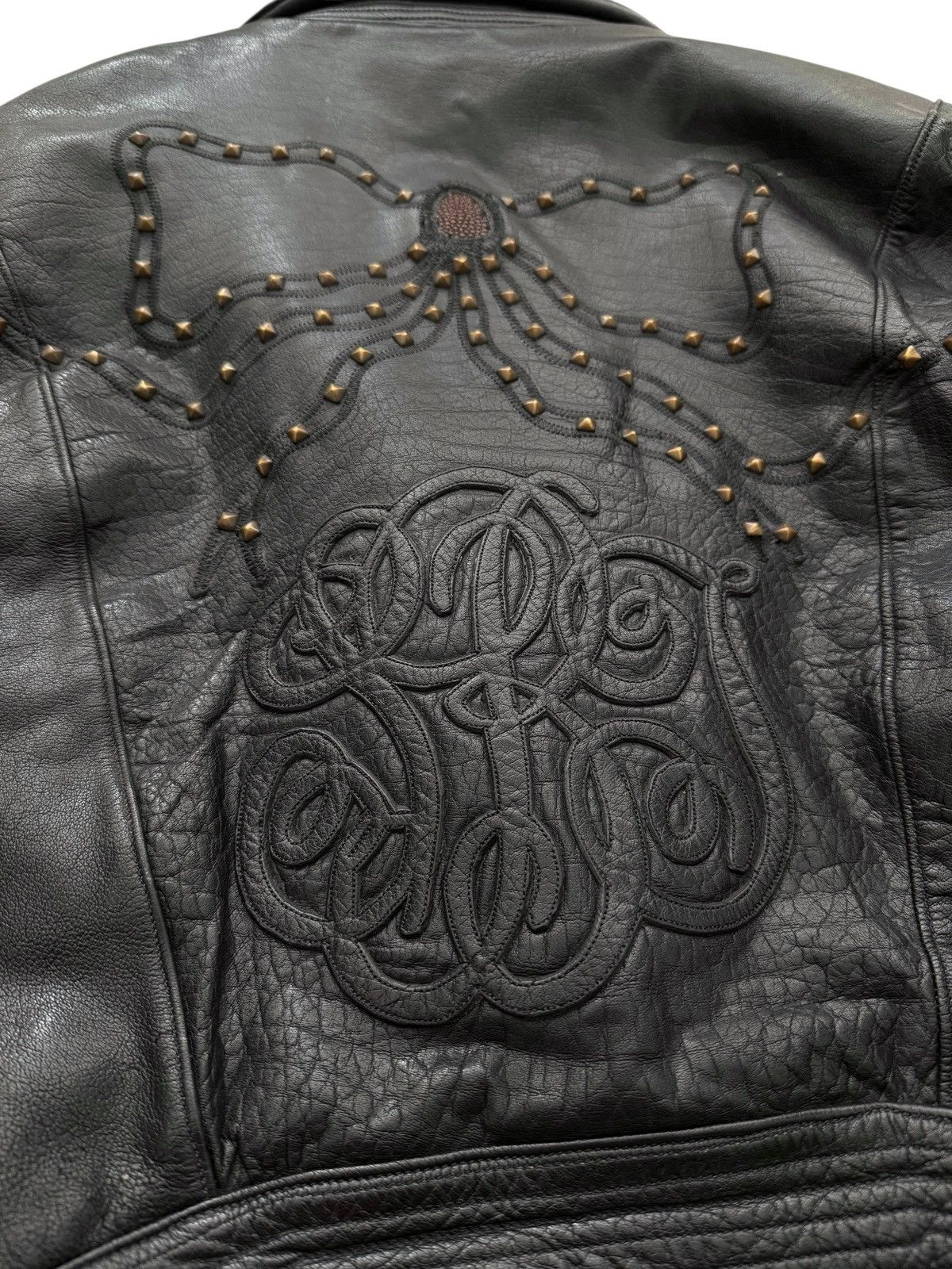 Bill Wall Leather GRAIL 1980’s Armored Brass and Stringray Oversized Leather Size US XL / EU 56 / 4 - 11 Thumbnail
