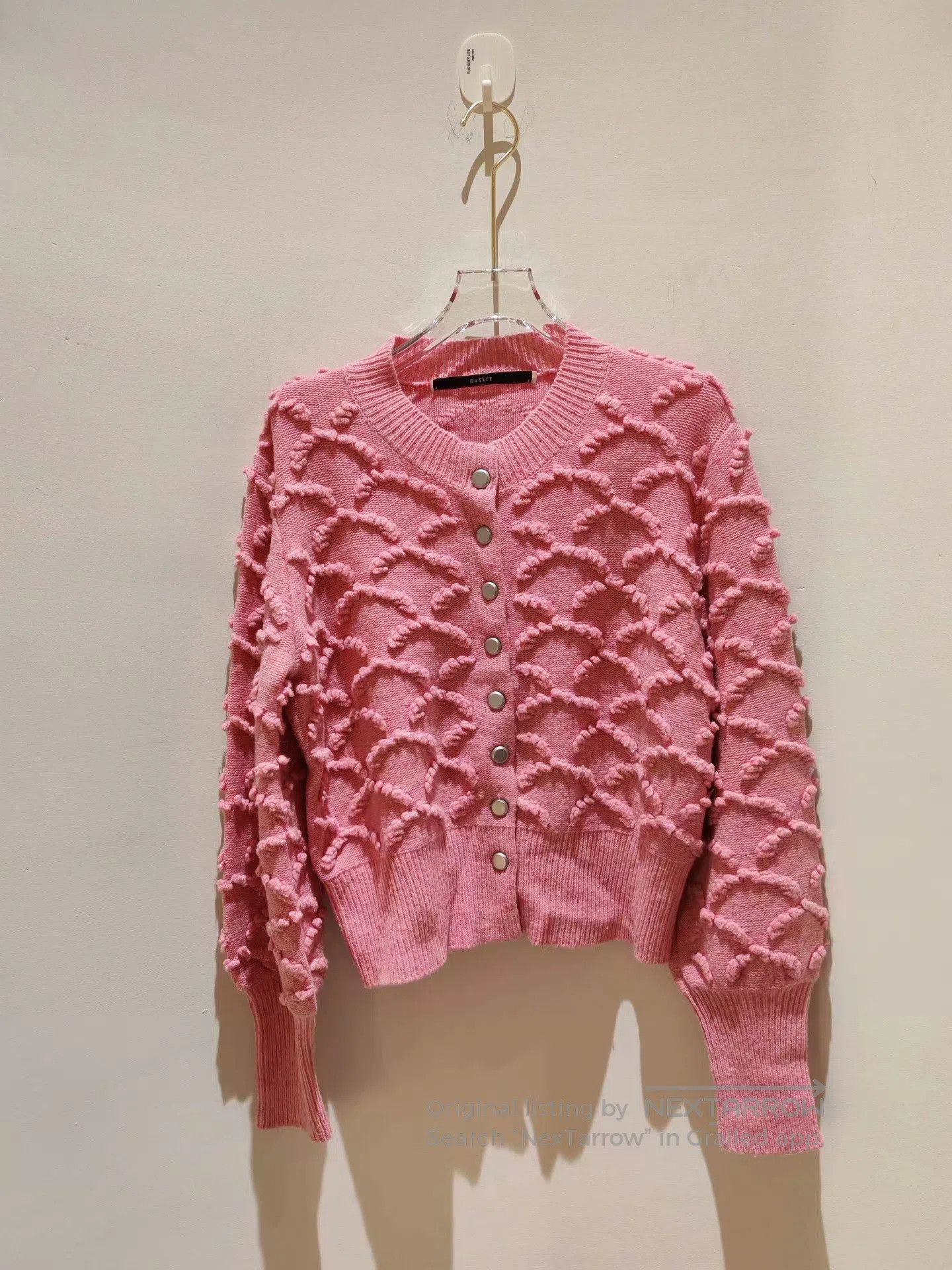 Other DAZZLE Pink Bubble Knit Cardigan XS. Size XS / US 0-2 / IT 36-38 - 1 Thumbnail