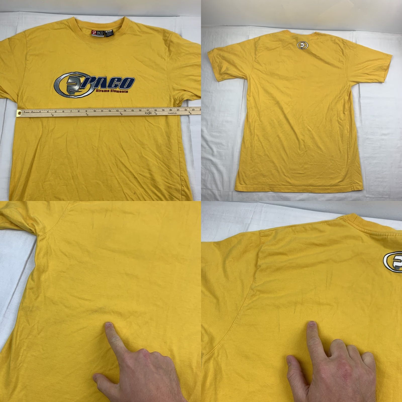 Vintage VINTAGE Paco Sport Jeans T-Shirt Men XL Yellow Grunge 90s Y2K Skater Streetwear Size US XL / EU 56 / 4 - 8 Thumbnail