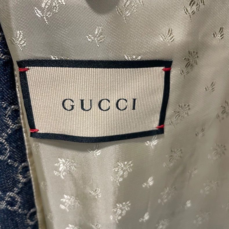 Gucci Gucci SS21 Denim Jacket with Logo Print-2506 Size US XL / EU 56 / 4 - 3 Thumbnail