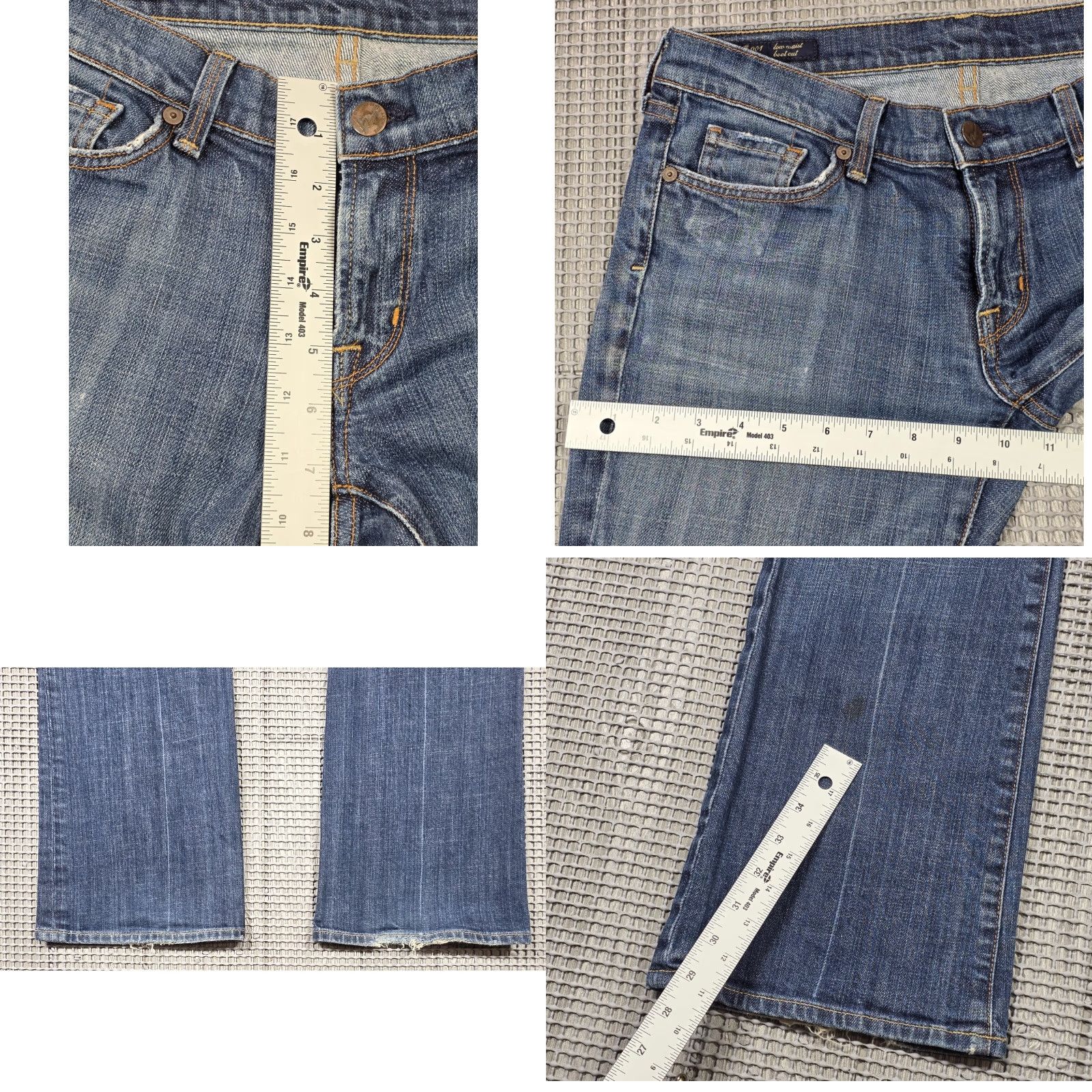 Citizens Of Humanity Citizen Of Humanity Kelly 001 Jeans Women Sz 30 Low Waist Bootcut Blue USA 32x33 Size 30" / US 8 / IT 44 - 11 Thumbnail