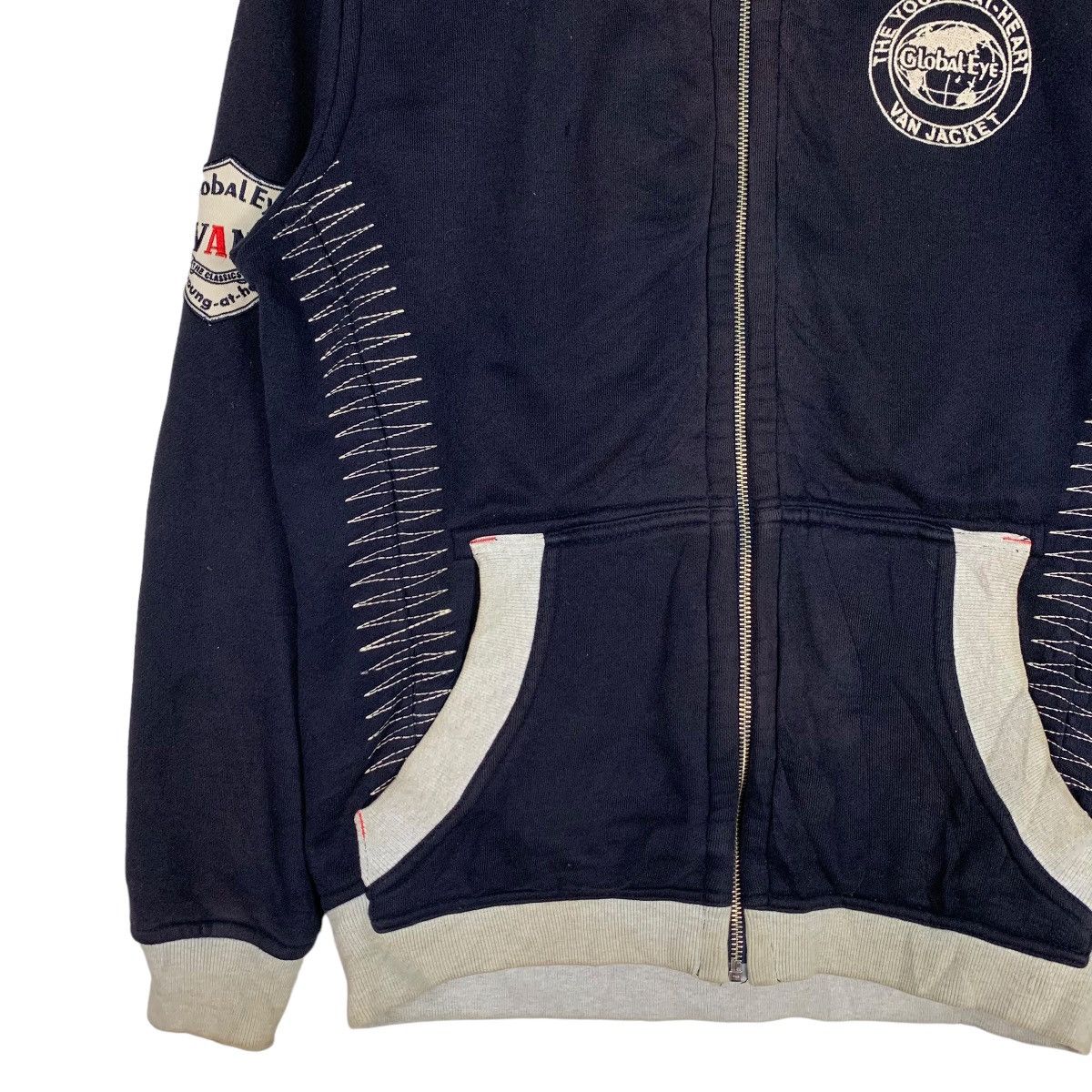 Japanese Brand VAN JAC Fleece Lined Zipper Hoodies Sweatshirt #0904-C40 Size US M / EU 48-50 / 2 - 3 Thumbnail