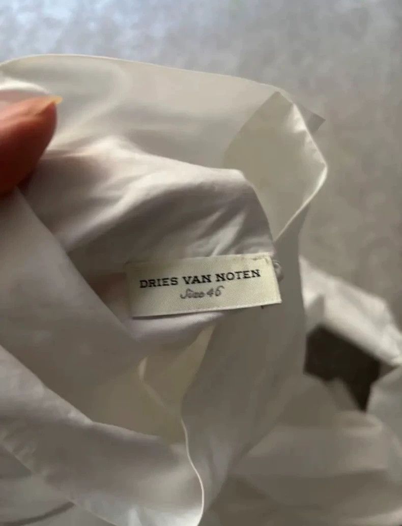 Dries Van Noten DRIES VAN NOTEN white blouse Size US S / EU 44-46 / 1 - 8 Thumbnail