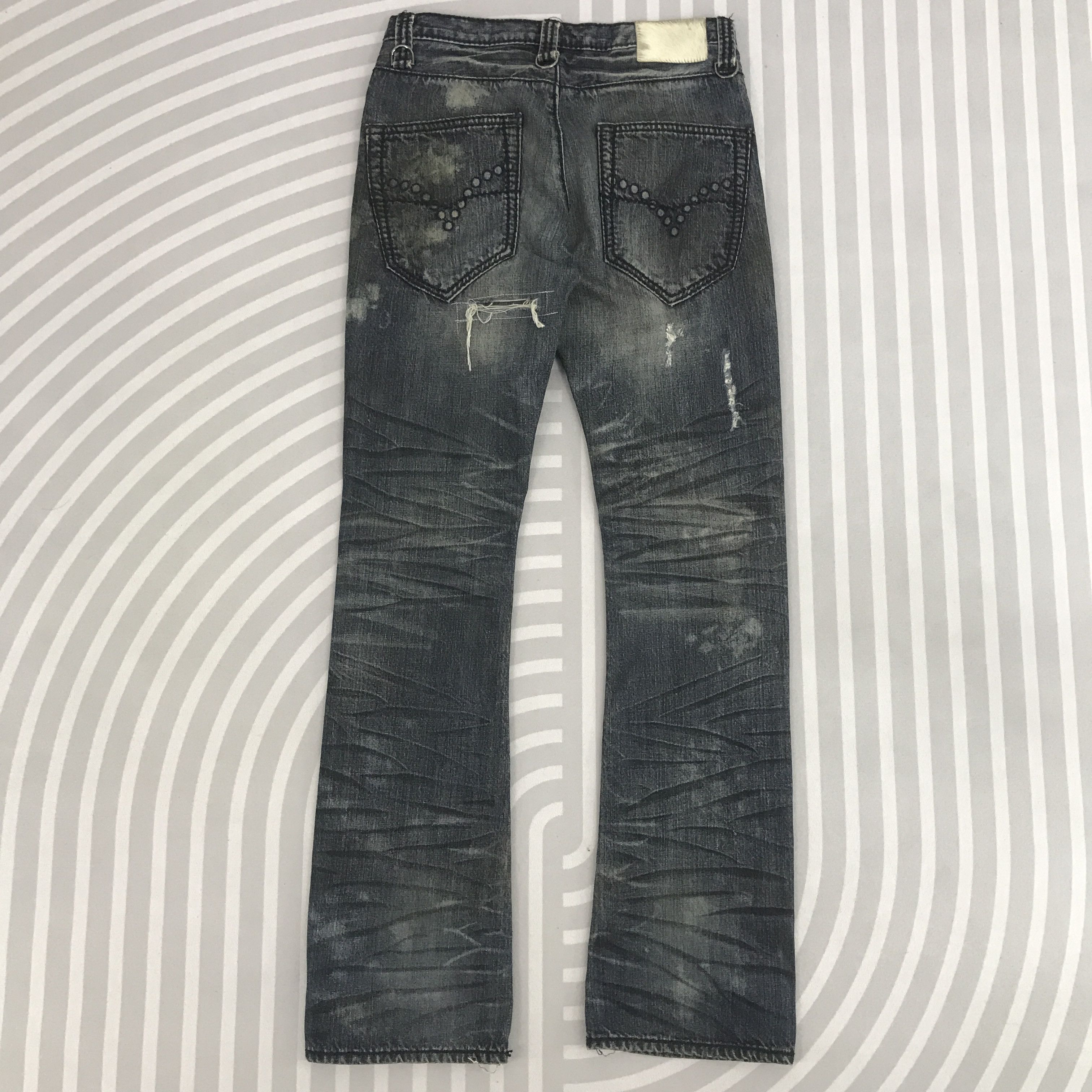 Japanese Brand × Vintage Flare Japanese brand Style Distressed Bootcut Denim pants Size US 30 / EU 46 - 4 Thumbnail