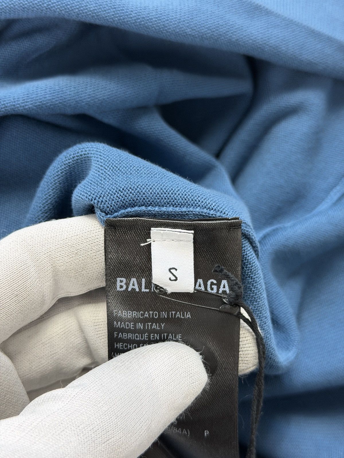Balenciaga Balenciaga Knitted Cotton SunBleached Oversized Tee Size US S / EU 44-46 / 1 - 7 Thumbnail