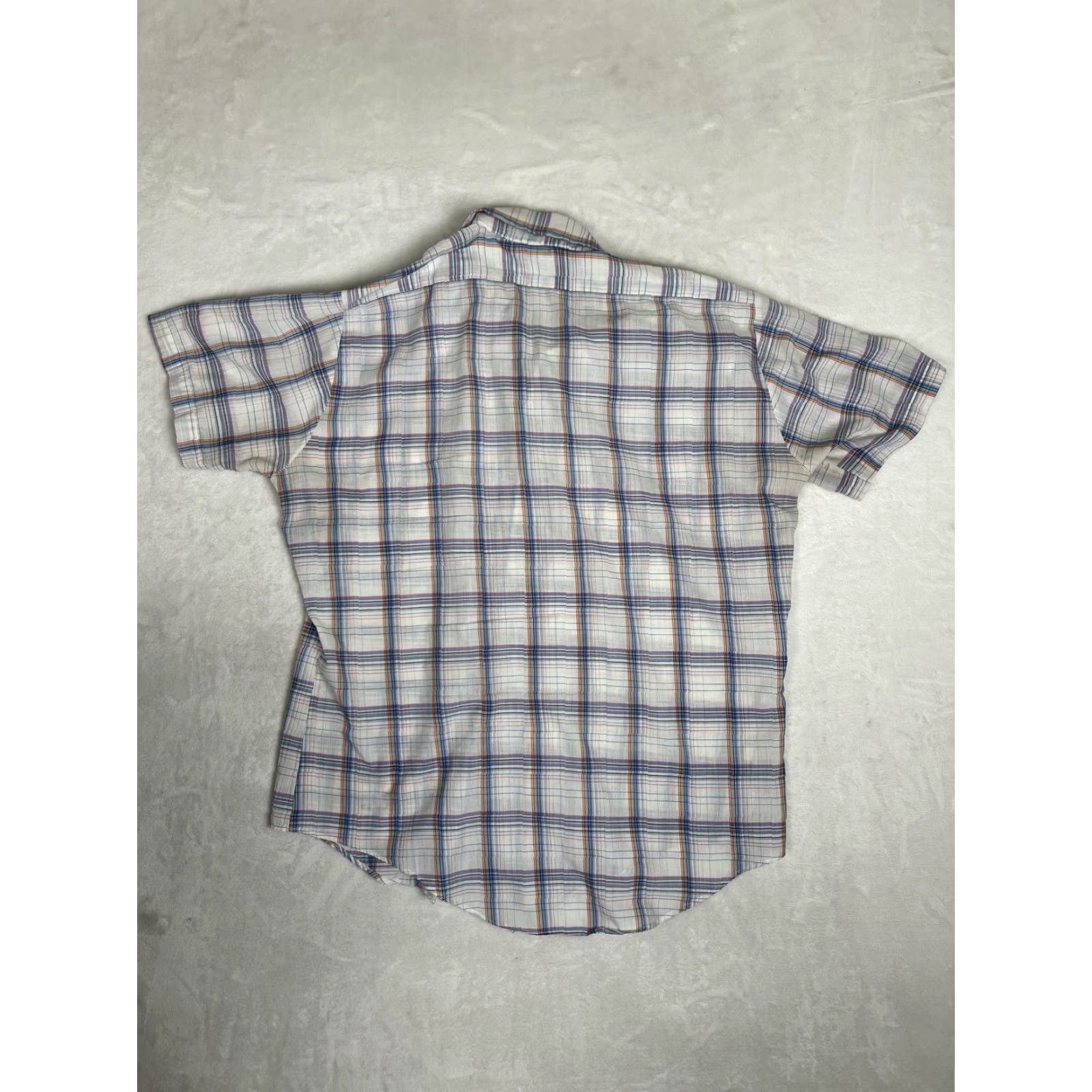 Vintage VINTAGE Mervyns Shirt Mens Large Blue Plaid Short Sleeve Button Down Made USA Size US L / EU 52-54 / 3 - 6 Thumbnail