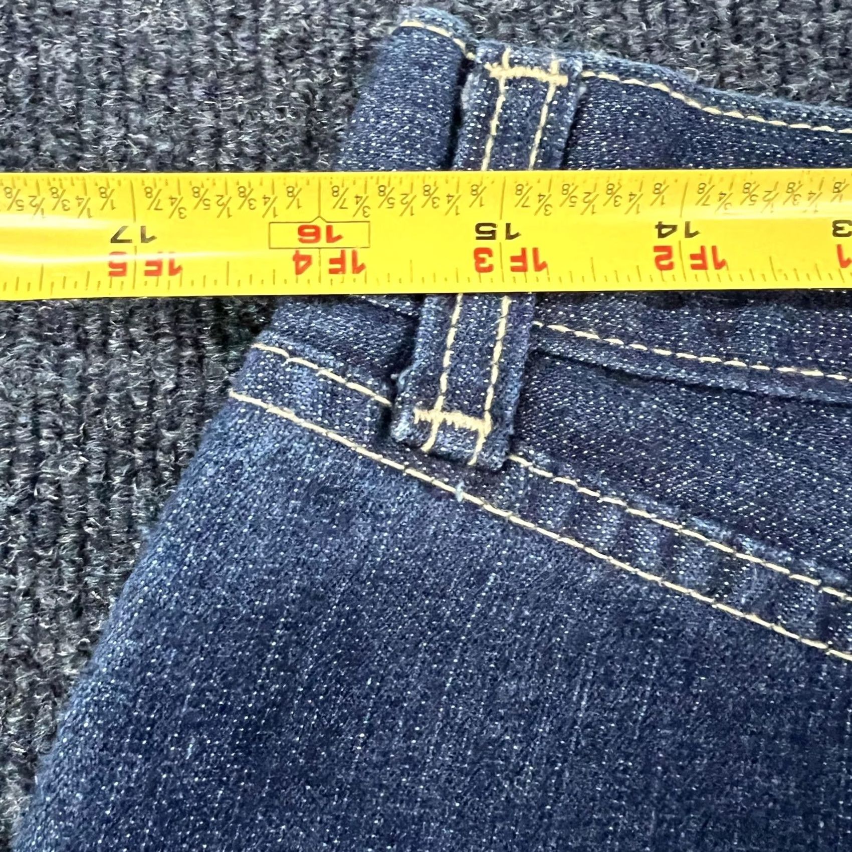 Vintage VINTAGE Mecca Jeans 34x30 Denim Blue Straight Fit Dark Wash Jeans Mens Regular 5-Pocket Zip Fly Cotton Polyester Size US 34 / EU 50 - 4 Thumbnail