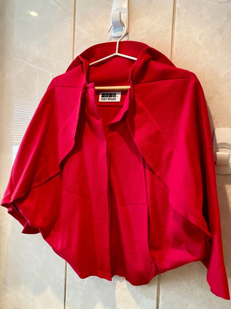 Image of Vintage Issey Miyake Circle Red Coat, Women's (Size Small)