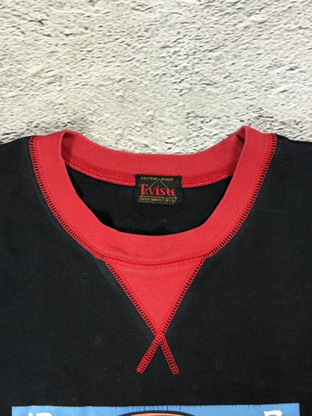 Evisu Evisu vintage black T-shirt big logo face Size US XL / EU 56 / 4 - 3 Thumbnail