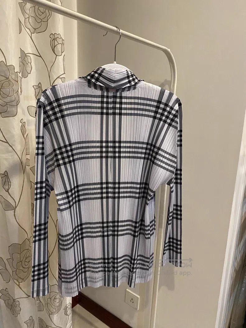Issey Miyake Issey Miyake Black White Plaid Coat Size L / US 10 / IT 46 - 2 Thumbnail