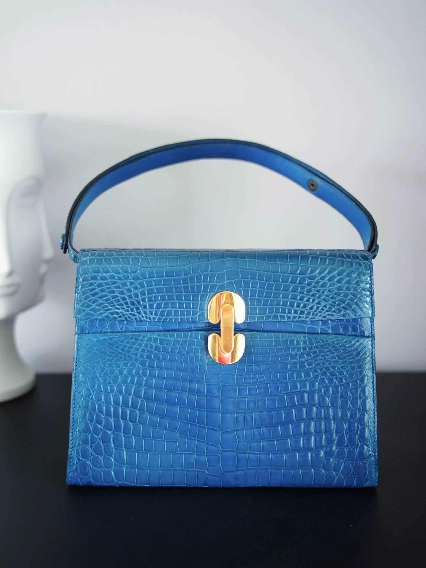 Other morabito vintage blue crocodile 2way tote shoulder bag Size ONE SIZE - 1 Thumbnail