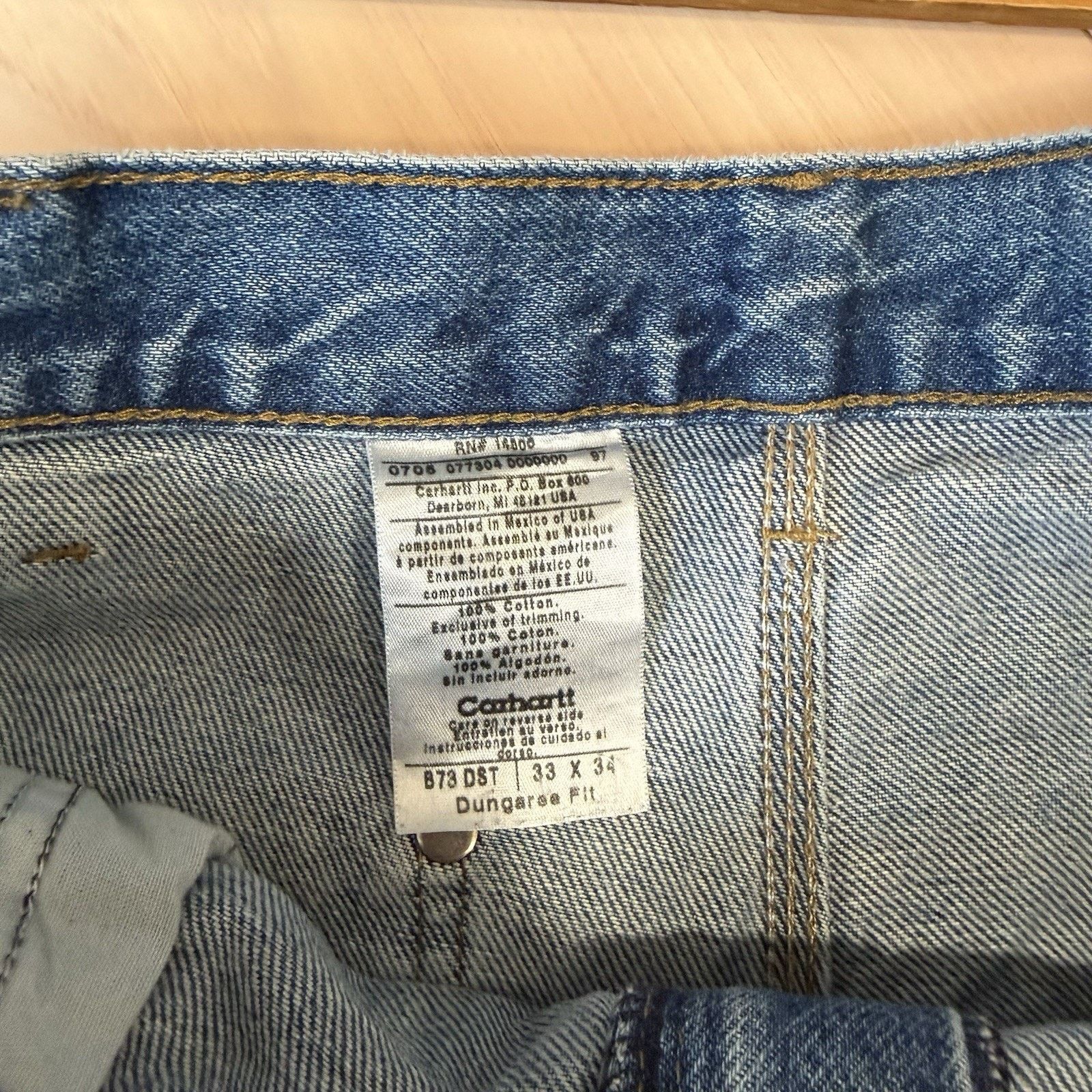 Carhartt Vintage Carhartt Double Knee Pants 31 Blue Denim Straight Size US 31 - 5 Thumbnail