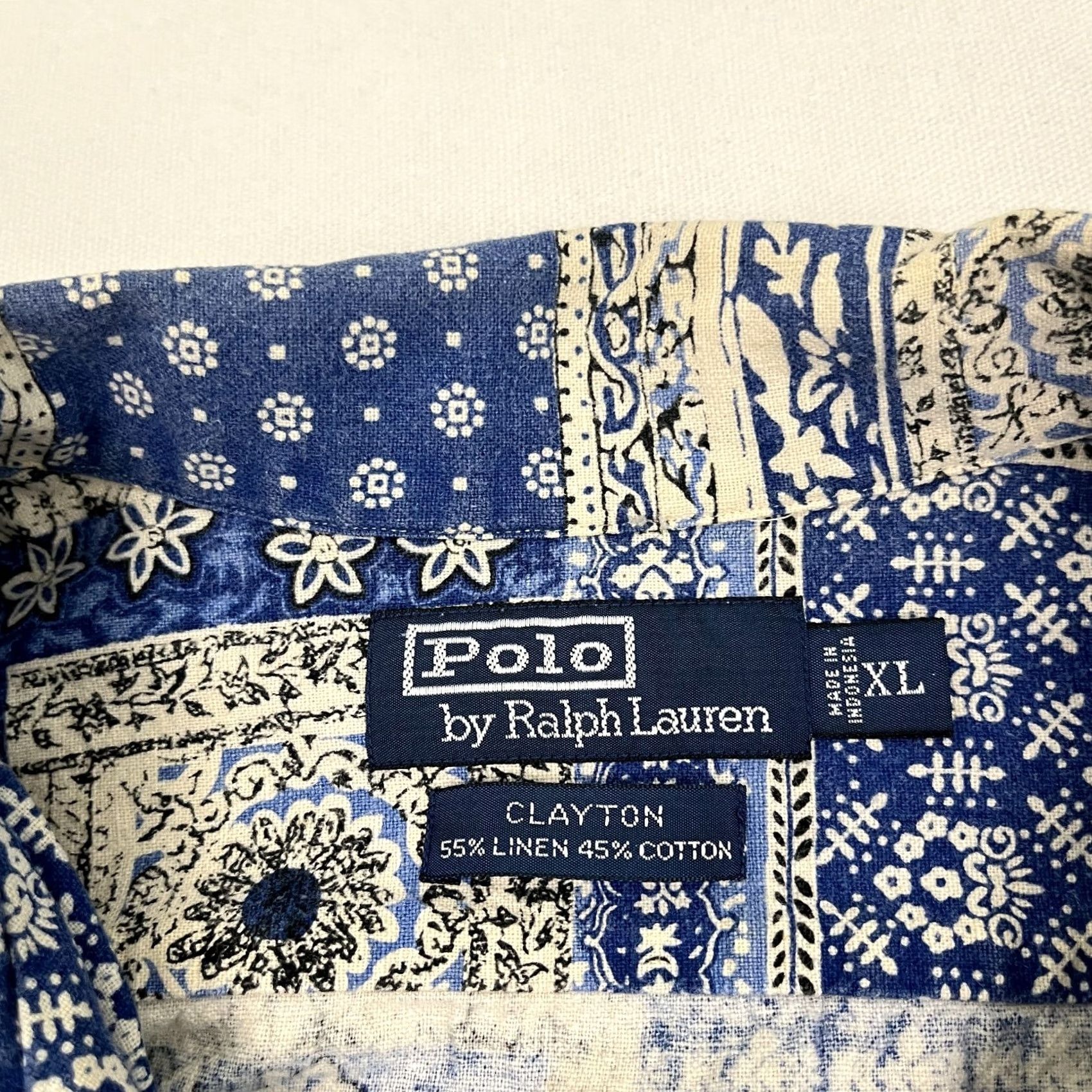 Polo Ralph Lauren VINTAGE Polo Ralph Lauren Clayton Shirt Mens XL Blue Paisley Bandana Linen Button Up Size US XL / EU 56 / 4 - 3 Thumbnail