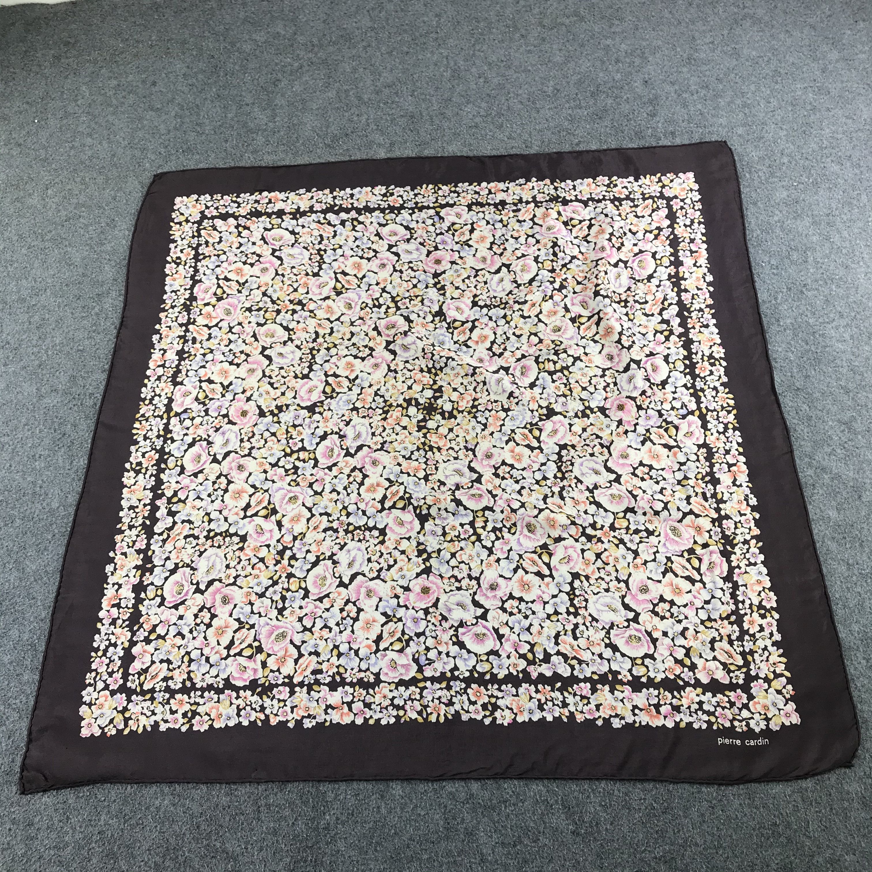 Pierre Cardin Vintage Pierre Cardin Floral Silk Scarf M85 Size ONE SIZE - 2 Thumbnail