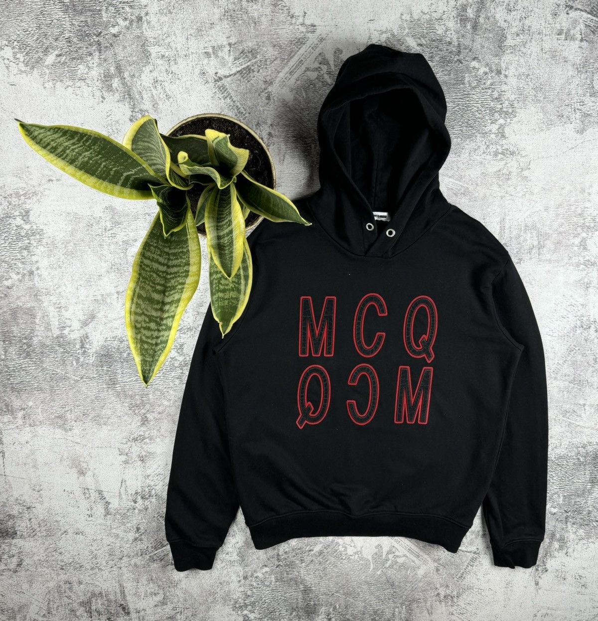 Mcq hoodie black red hotsell
