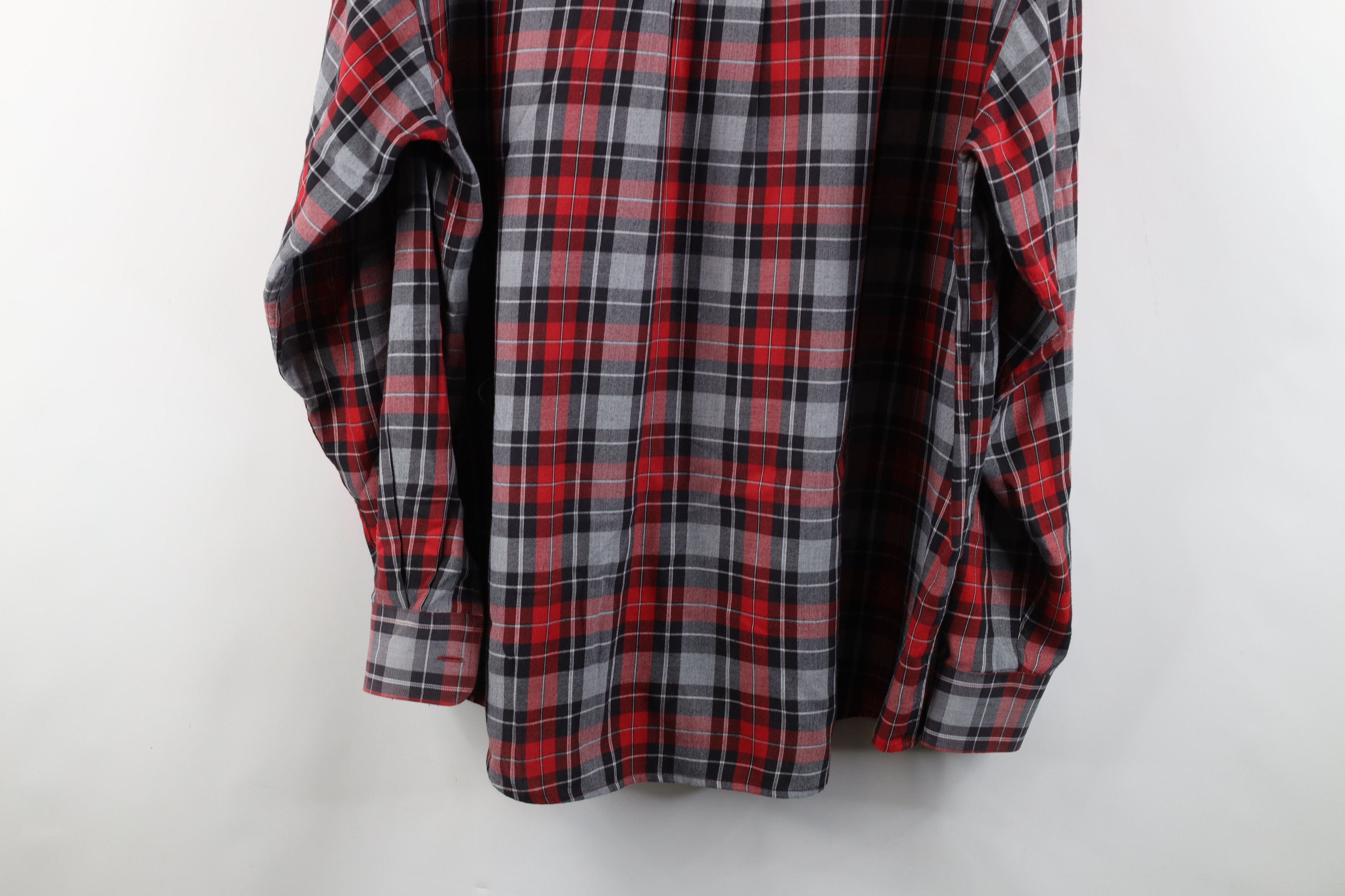 Vintage Vintage 90s Streetwear Twill Collared Button Down Shirt Red Size US L / EU 52-54 / 3 - 10 Thumbnail