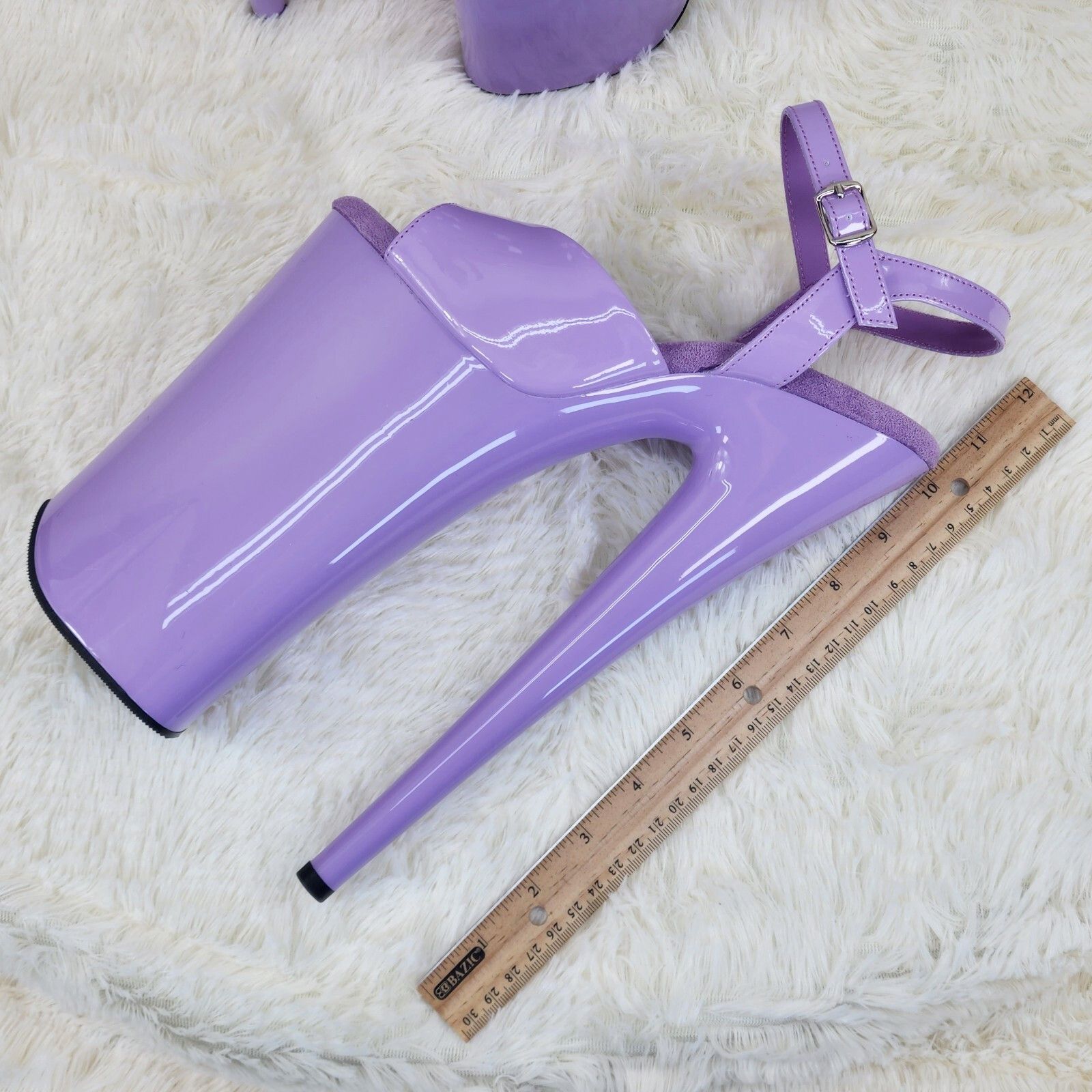 Other Beyond 009 Lilac Purple Patent Platform Extreme 10" Heels Si Size US 7 / IT 37 - 6 Thumbnail