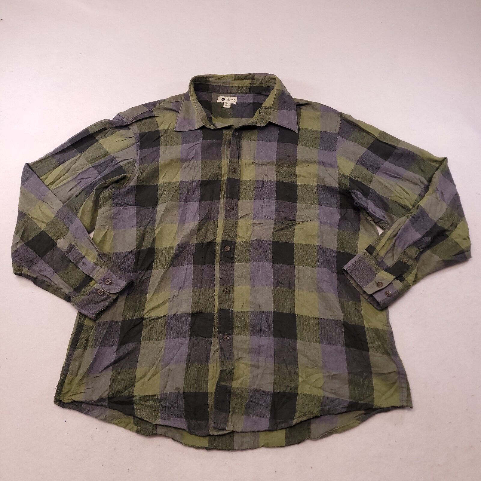 Haggar Haggar Gingham Flannel Shirt Mens Size Extra Large XL Green Size US XL / EU 56 / 4 - 2 Thumbnail