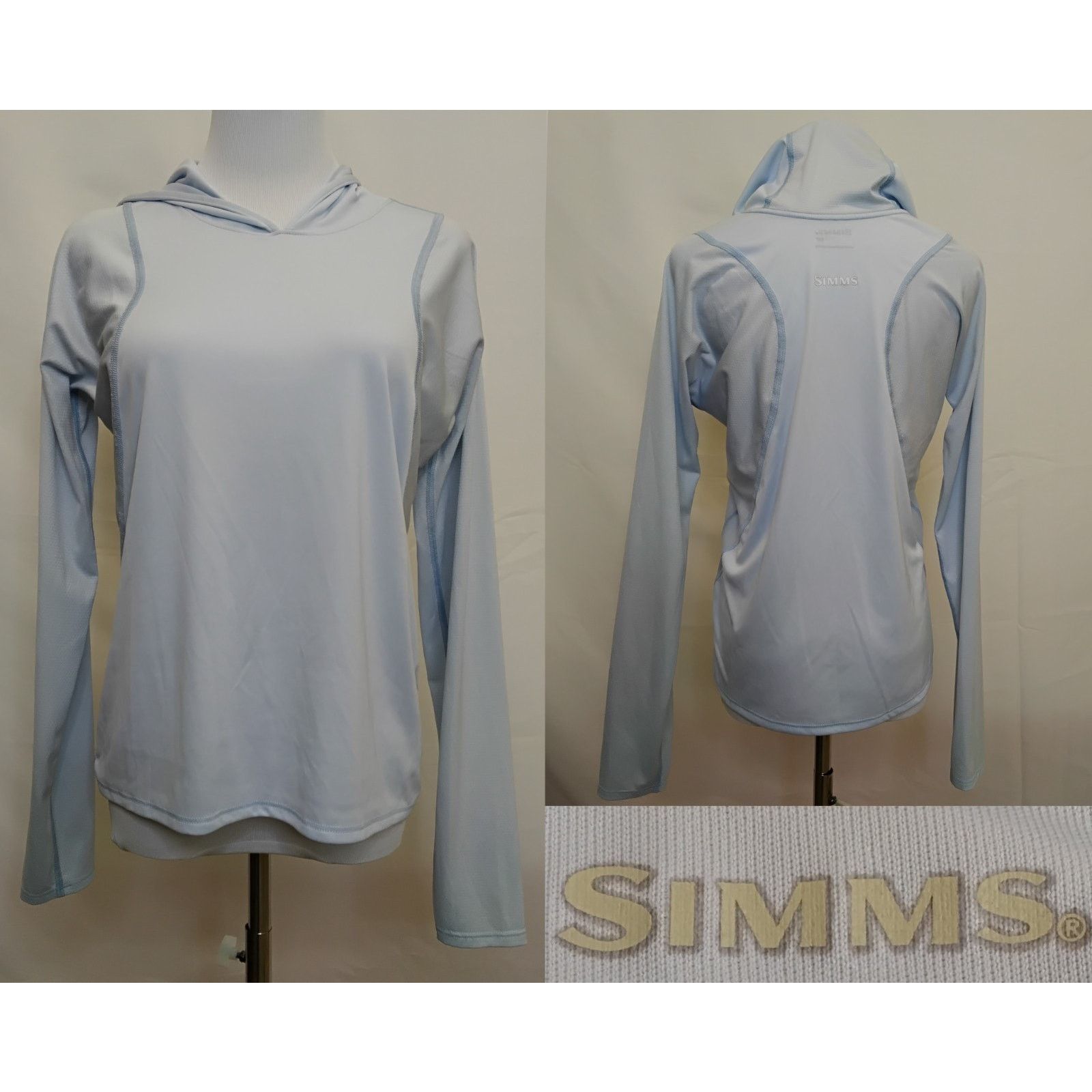 Simms Simms Tech Hoody Women's S Light Blue Long Sleeve #Z5059 Size S / US 4 / IT 40 - 1 Thumbnail