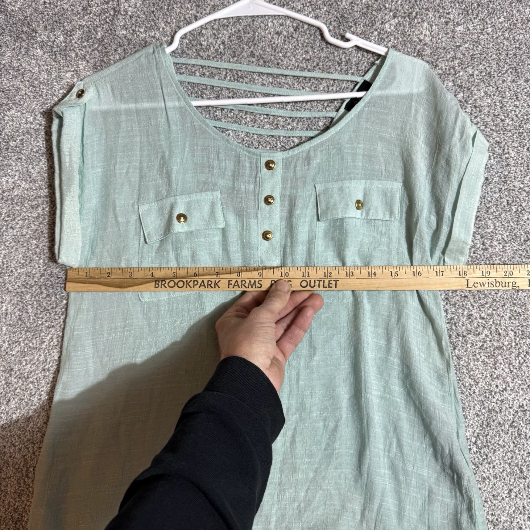 Vintage **Cottagecore Romantic Chic Boho Top Green Women's Medium Rayon** User: Cottagecore Romantic Chic Boho Top Green Women's Medium Rayon Size M / US 6-8 / IT 42-44 - 4 Thumbnail