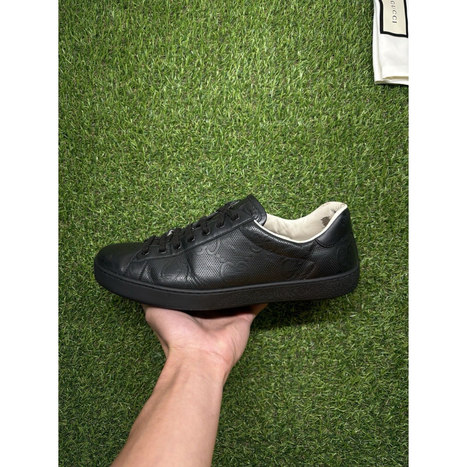 Gucci Gucci Ace GG ' Black ' | GOOD CONDITION! Size US 10 / EU 43 - 8 Thumbnail