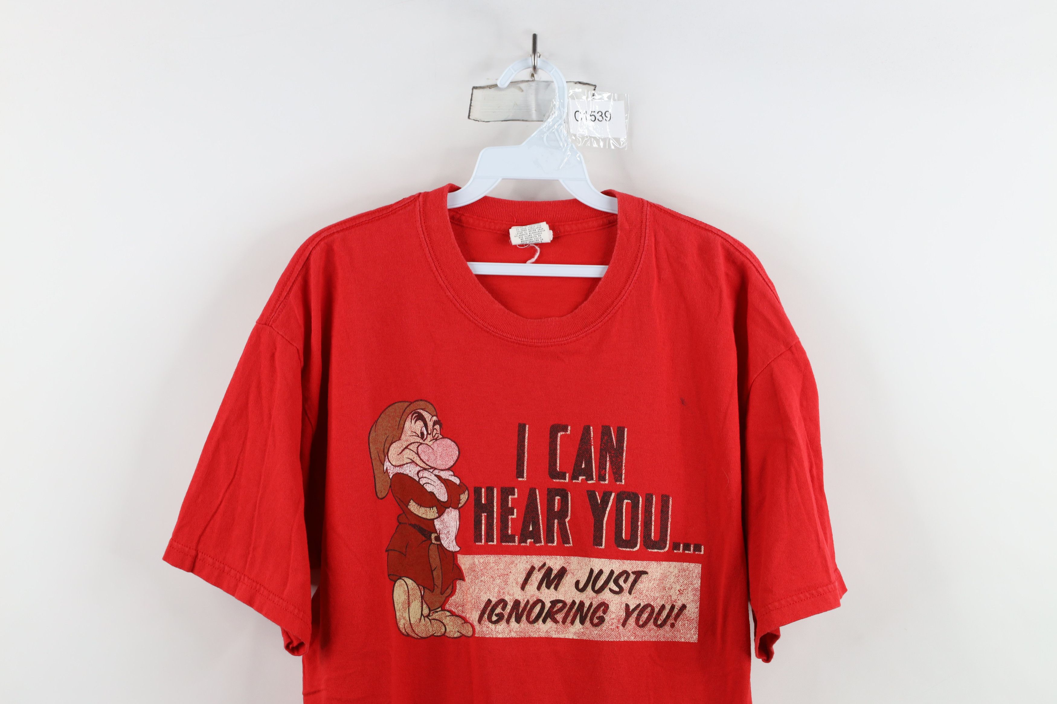 Disney × Vintage Vintage 90s Disney Grumpy Dwarf Short Sleeve T-Shirt Red Size US L / EU 52-54 / 3 - 2 Thumbnail