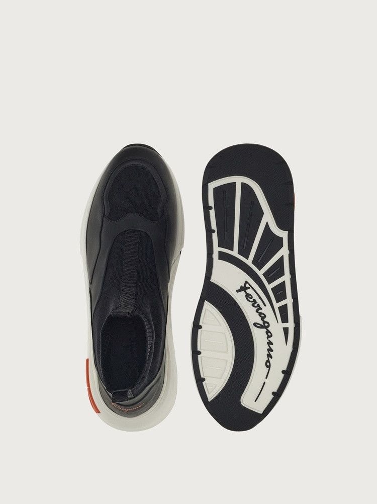 Salvatore Ferragamo o1s1rm1224 Gancini Sock Sneakers in Black Size US 10 / EU 43 - 5 Thumbnail