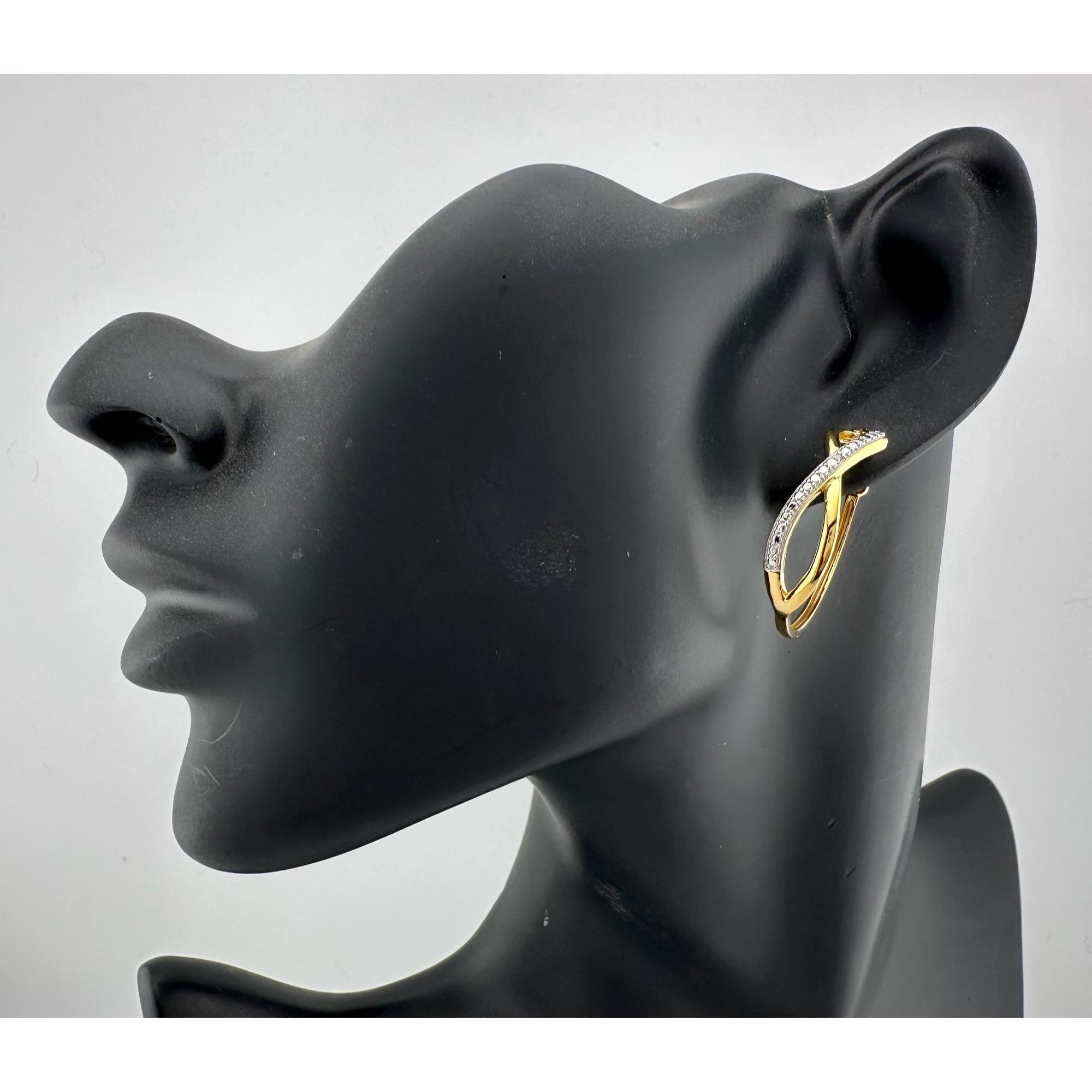 Other Beautiful Infinity Hoop Earrings Sterling 14kt Gold Overlay Size ONE SIZE - 4 Thumbnail