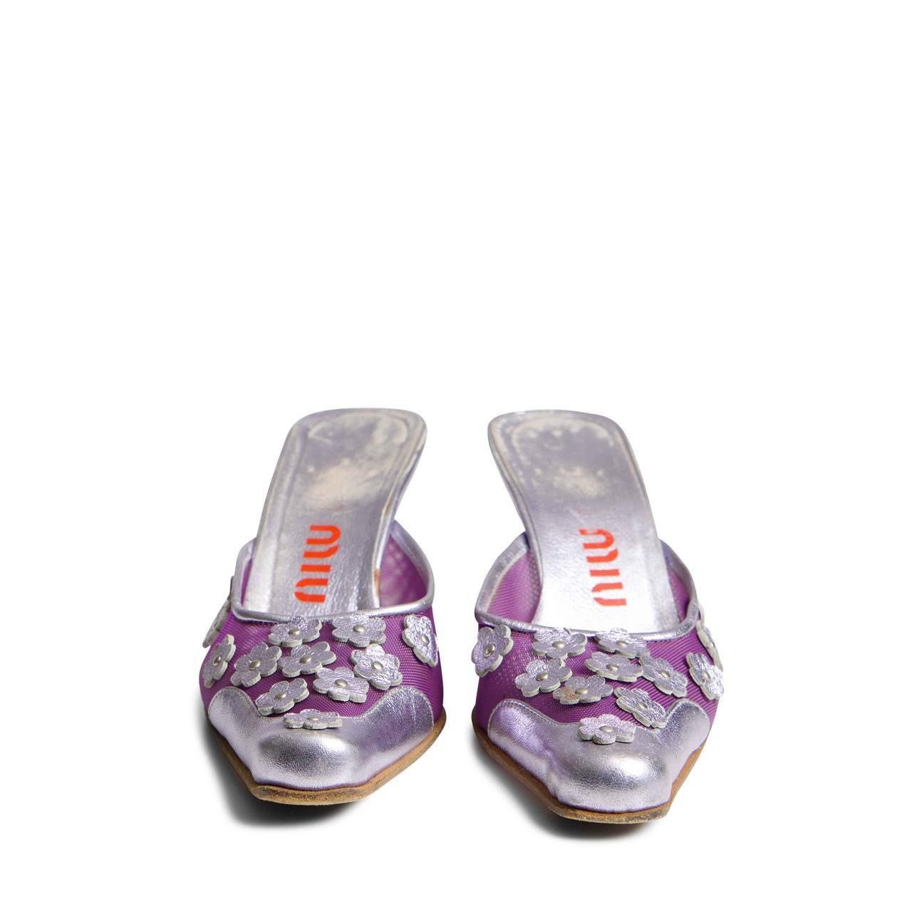 Miu Miu 1999 FLORAL HEELS Size US 6.5 / IT 36.5 - 3 Thumbnail