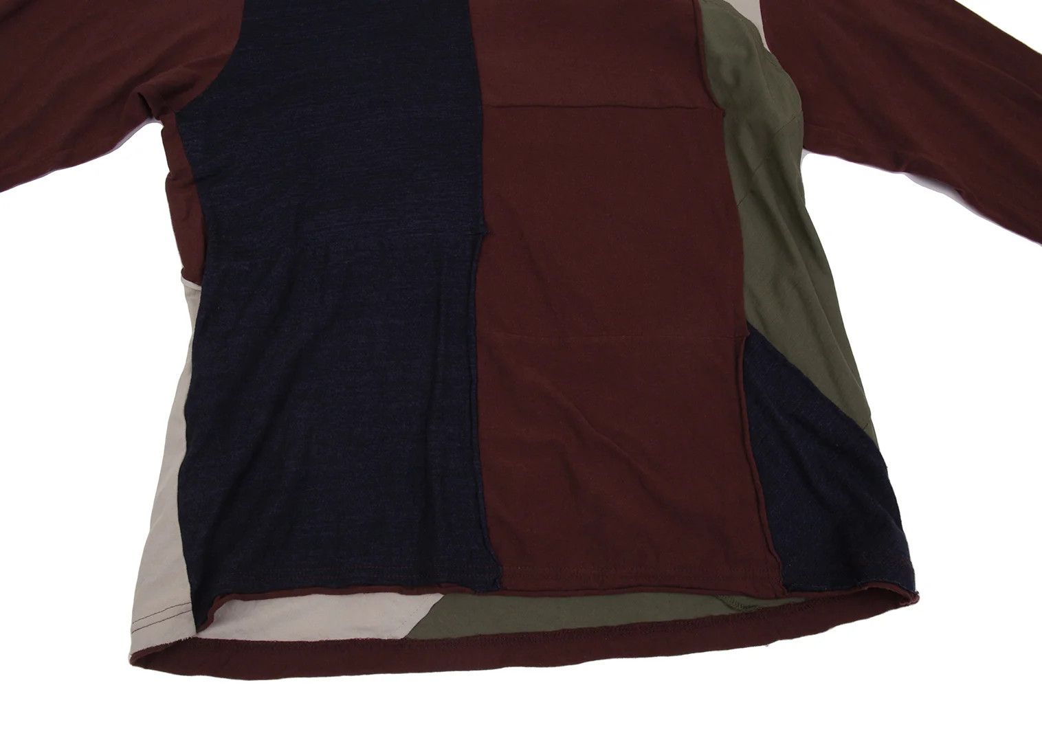 Yohji Yamamoto Outseam Panel Switching Cut Sew Top in Greige Wine Size US M / EU 48-50 / 2 - 6 Thumbnail