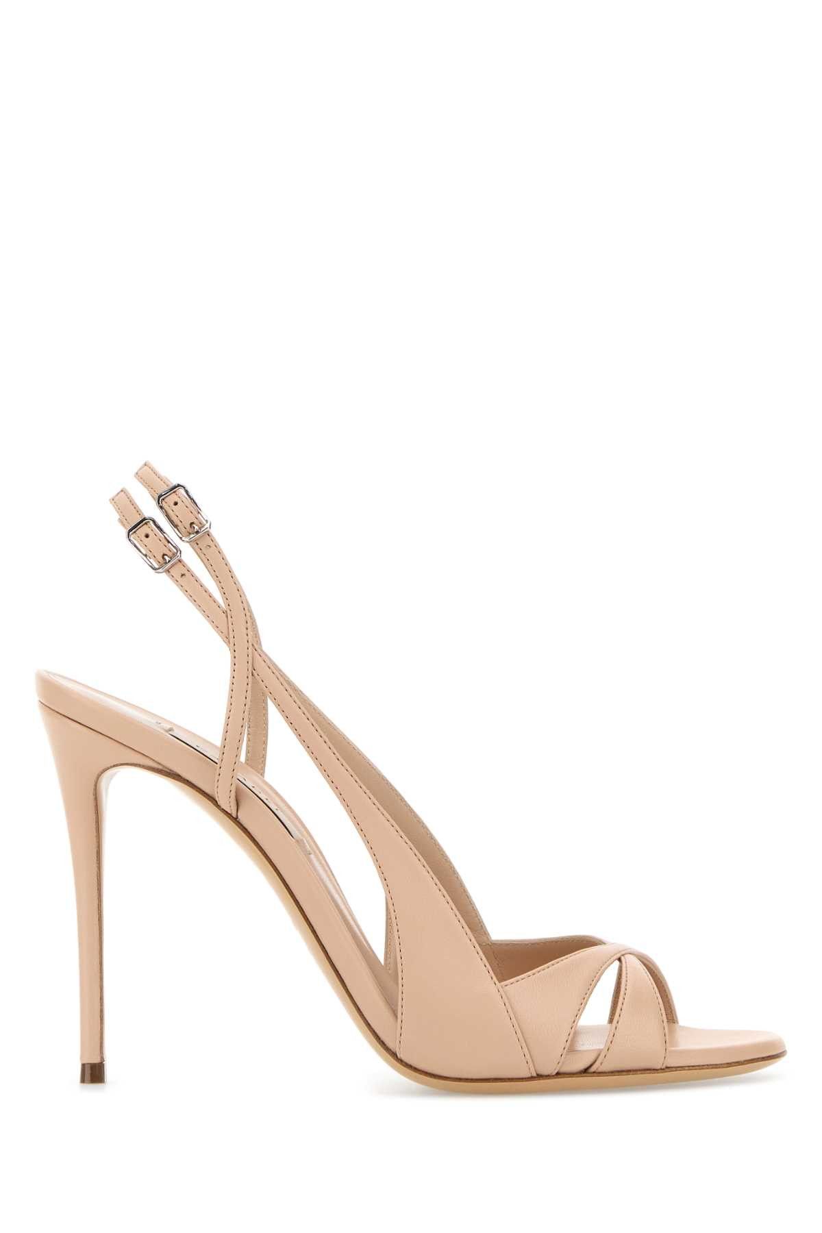 Casadei Pink Leather Sandals Size US 7 / IT 37 - 1 Thumbnail