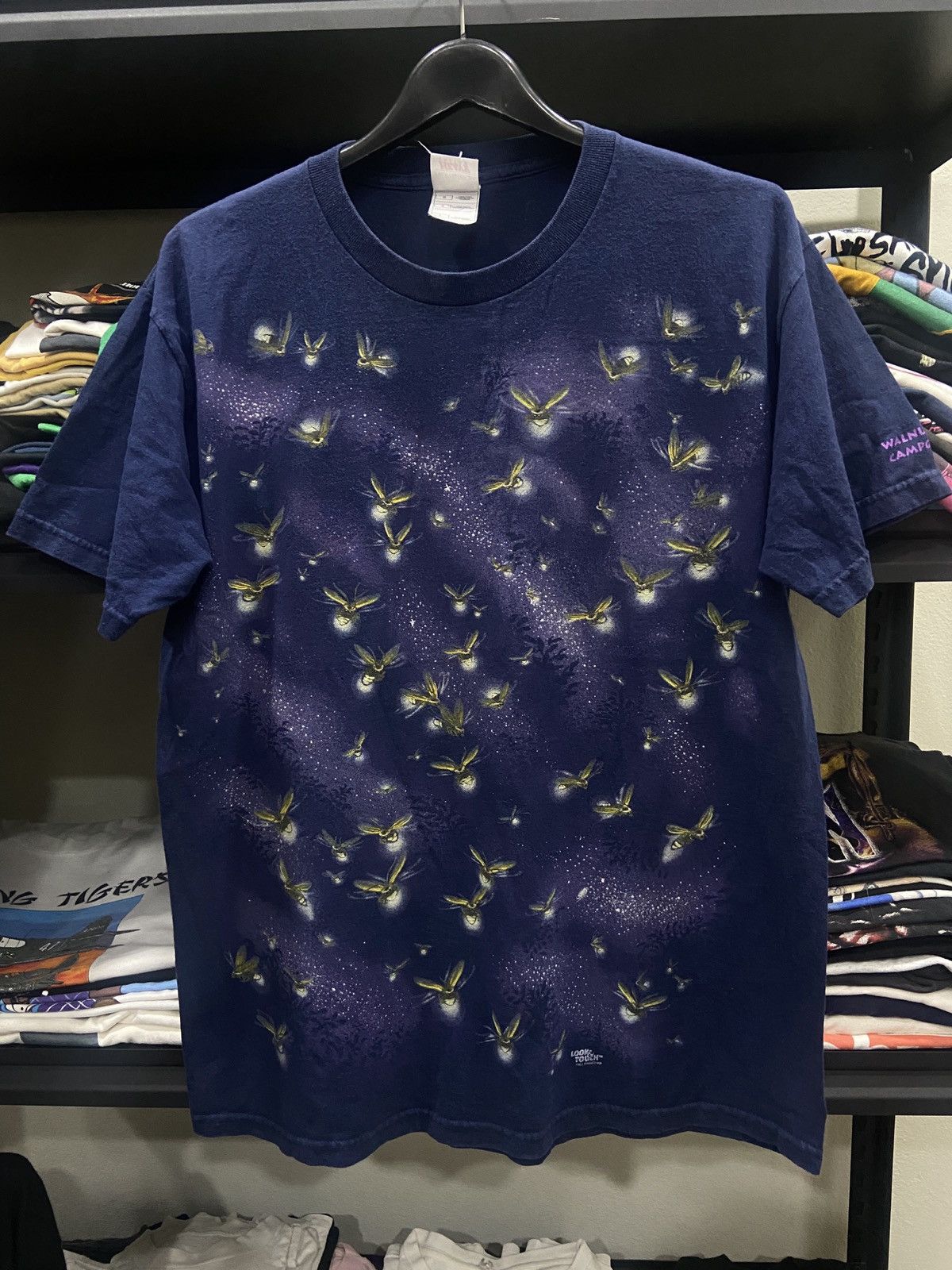 Vintage 🌎🔥 Y2K 2002s Firefly Neon Blacklight Overprint T-Shirt Size US L / EU 52-54 / 3 - 1 Thumbnail