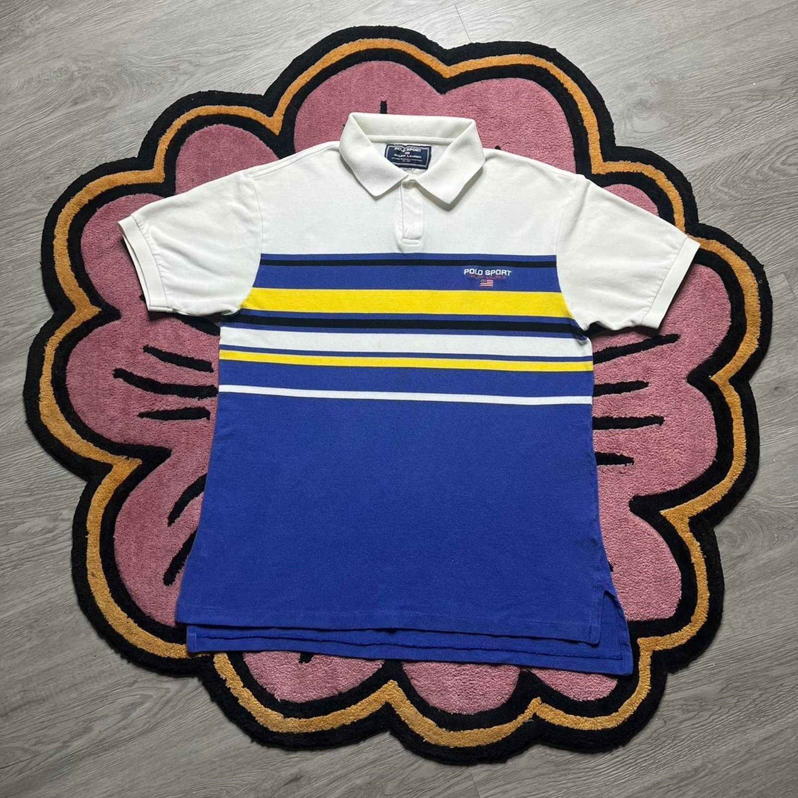 Ralph Lauren Vintage 90’s Ralph Lauren Polo Sport Striped Logo Polo Shirt Size US M / EU 48-50 / 2 - 1 Preview