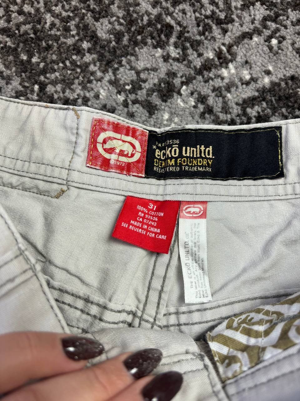 Ecko Unltd. × Japanese Brand × Vintage Vintage Y2K Ecko Unltd 3D Pocket Cargo Baggy Archival Pants Size US 31 - 6 Thumbnail