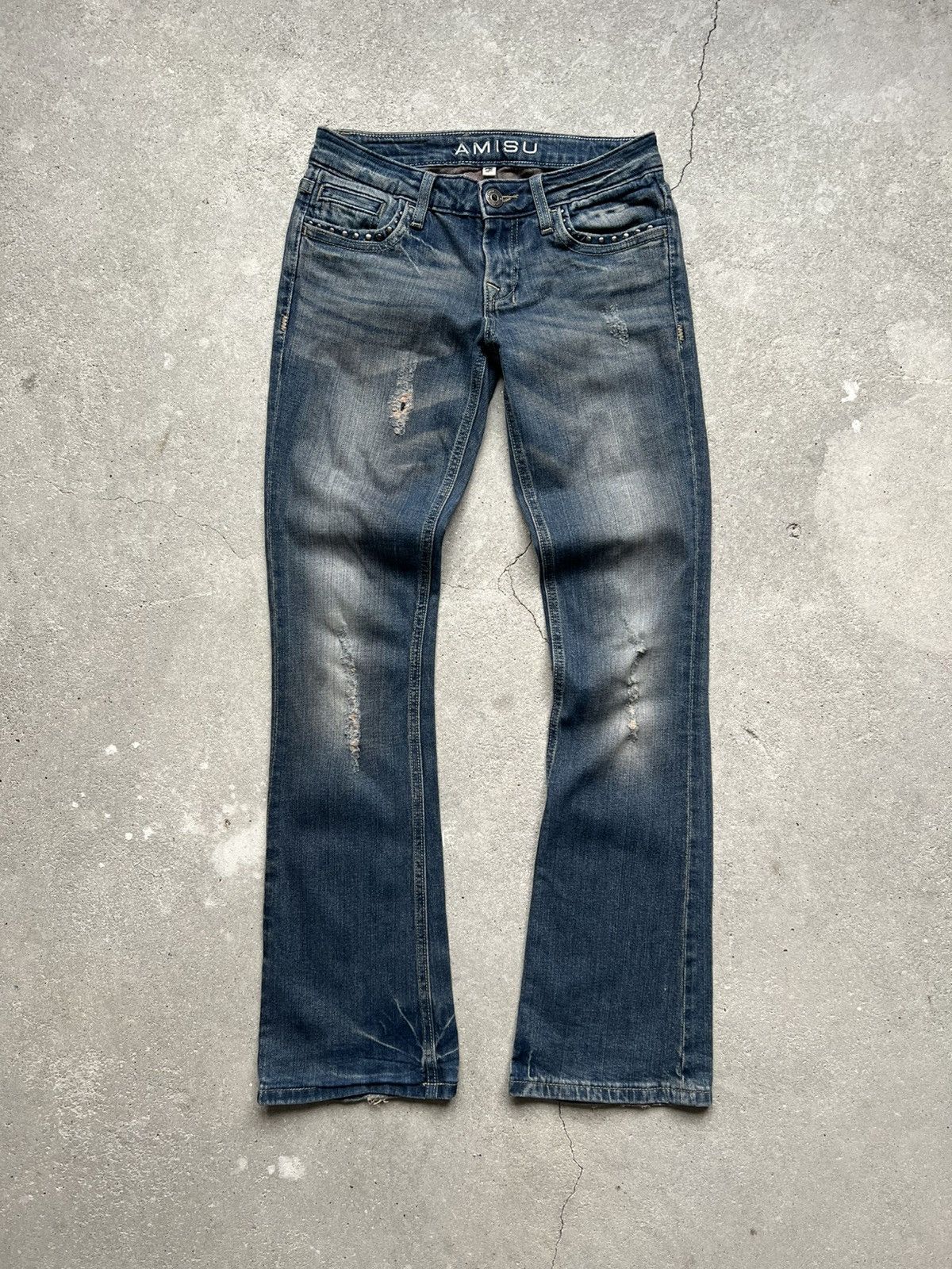 Hysteric Glamour × If Six Was Nine × Le Grande Bleu (L.G.B.) Rare Distressed Flared IfSixWasNine style jeans LGB Y2K Size 27" / US 4 / IT 40 - 1 Thumbnail