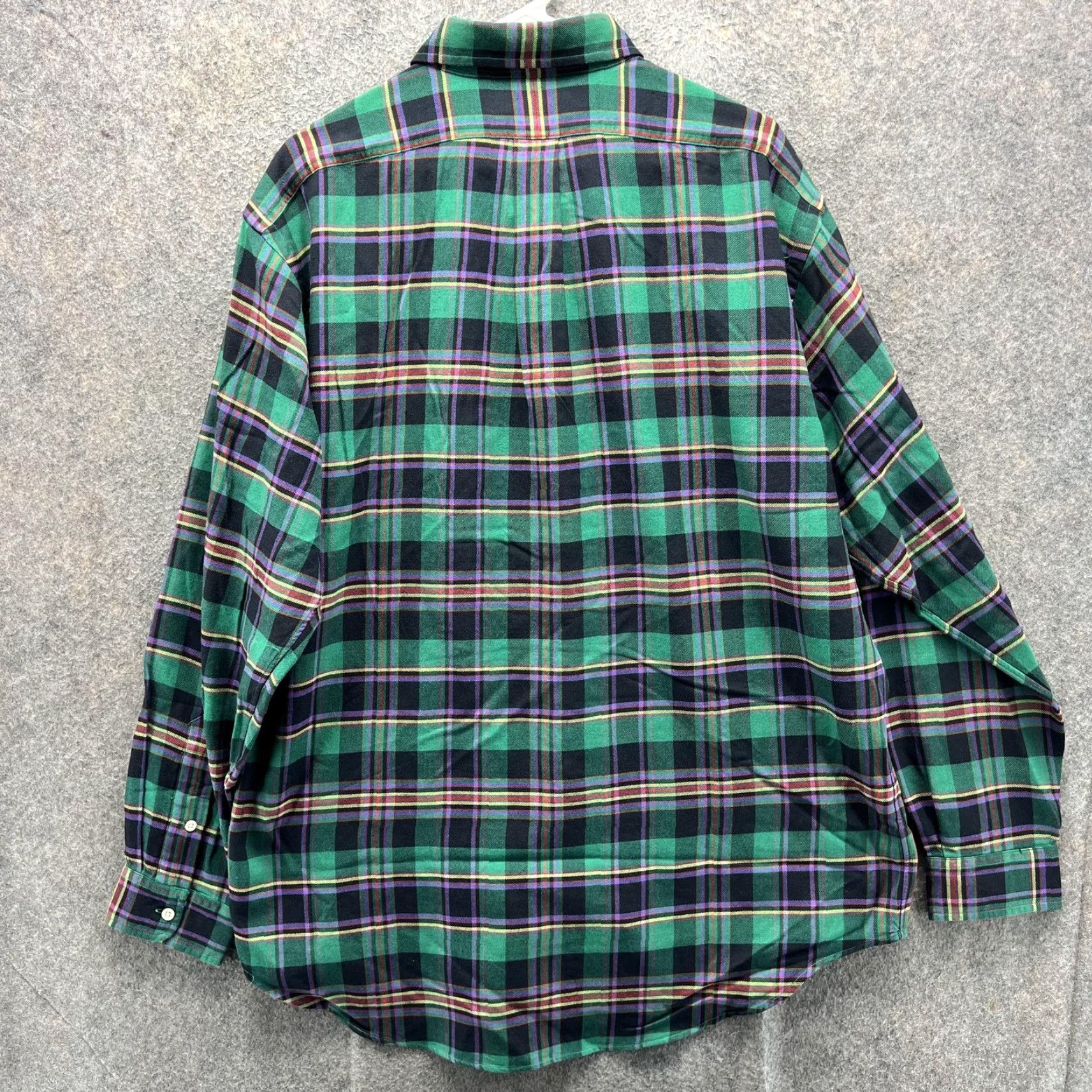 Ralph Lauren VINTAGE Ralph Lauren Shirt Mens Large Green Plaid Flannel Button Front Size US L / EU 52-54 / 3 - 7 Thumbnail
