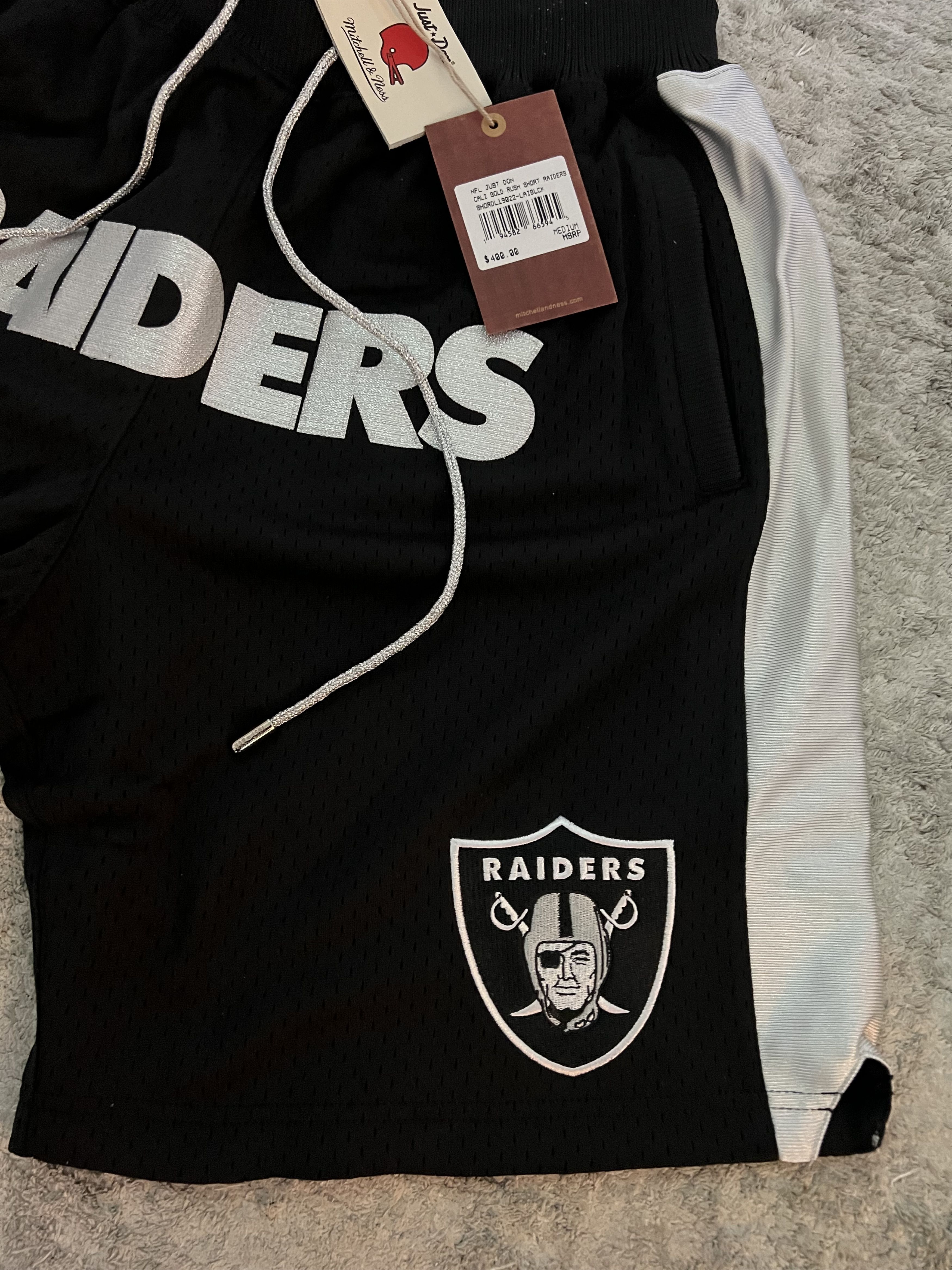 Just Don × Mitchell & Ness Oakland Raiders Just Don x Mitchell & Ness NFL Shorts Size US 34 / EU 50 - 5 Thumbnail