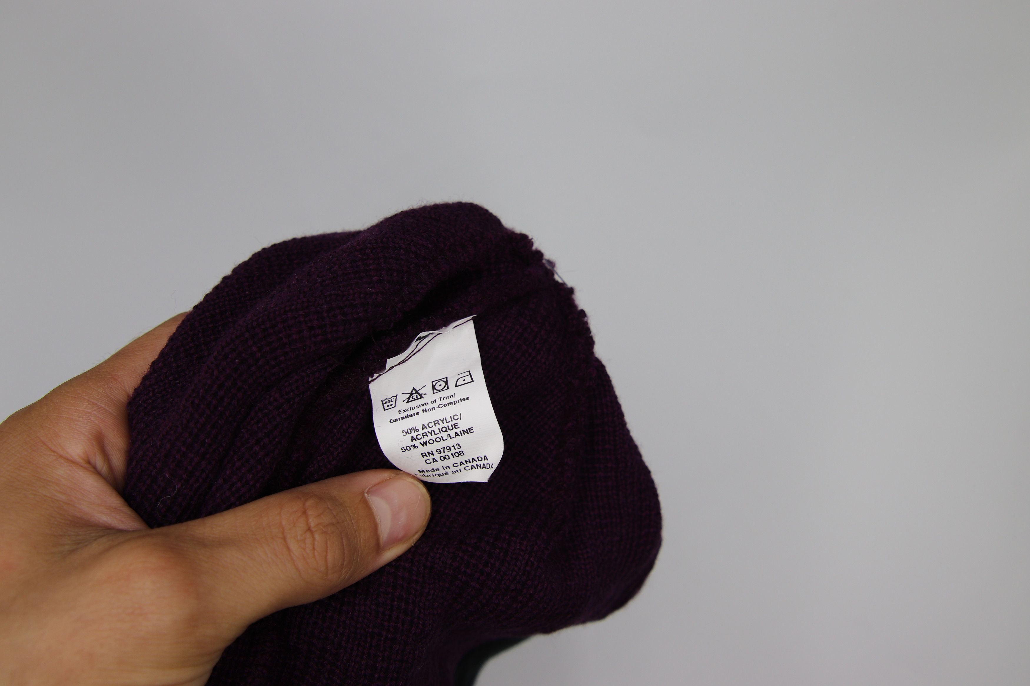 Other Chaos Rib 45% Rayon Beanie Purple Size ONE SIZE - 3 Thumbnail