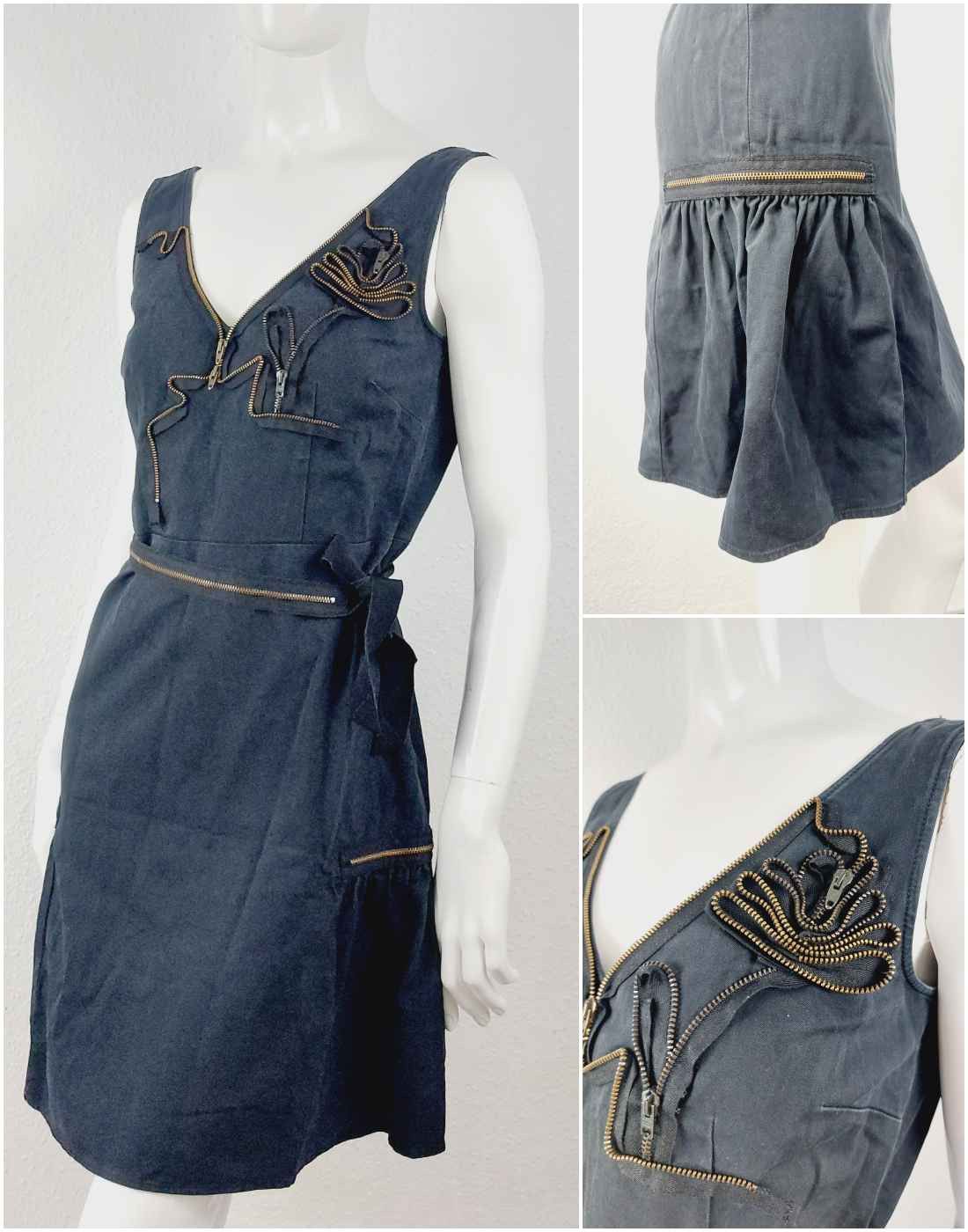 Moschino Moschino Cheap and Chic Zip Zipper Denim Jeans Midi Dress Size S / US 4 / IT 40 - 1 Thumbnail