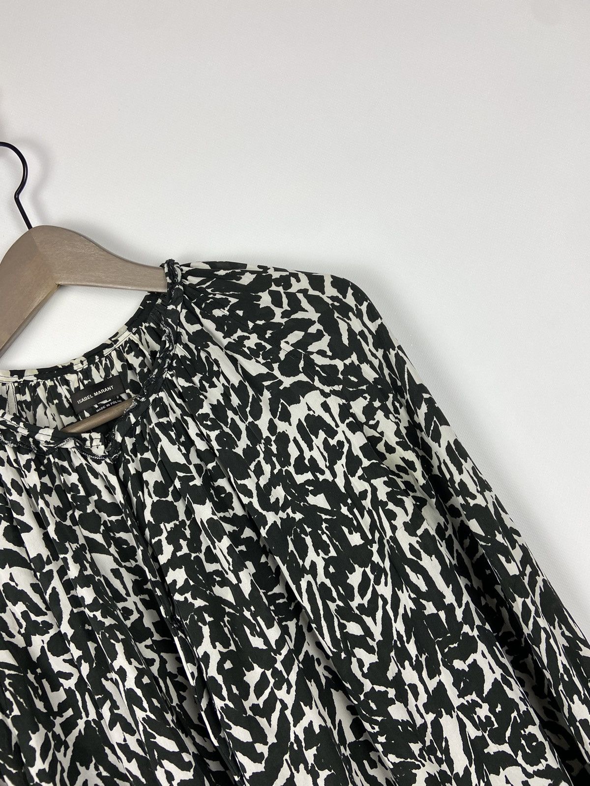 Designer × Isabel Marant Isabel Marant Silk Black and White Top Blouse Long Sleeve Size XS / US 0-2 / IT 36-38 - 6 Thumbnail