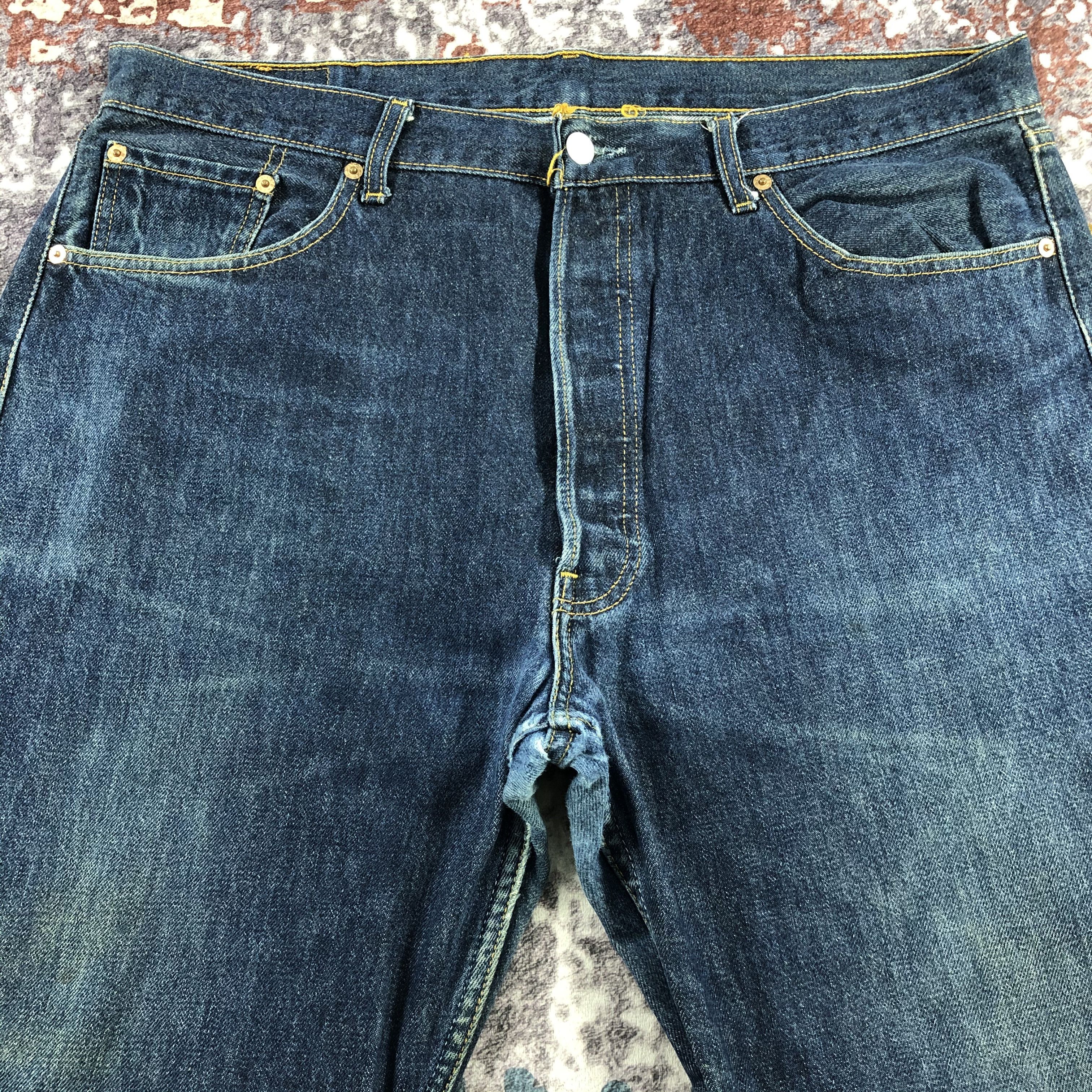 Levi's 90s Vintage Blue Wash Levis 501 Jeans-JM2717 Size US 39 - 3 Thumbnail