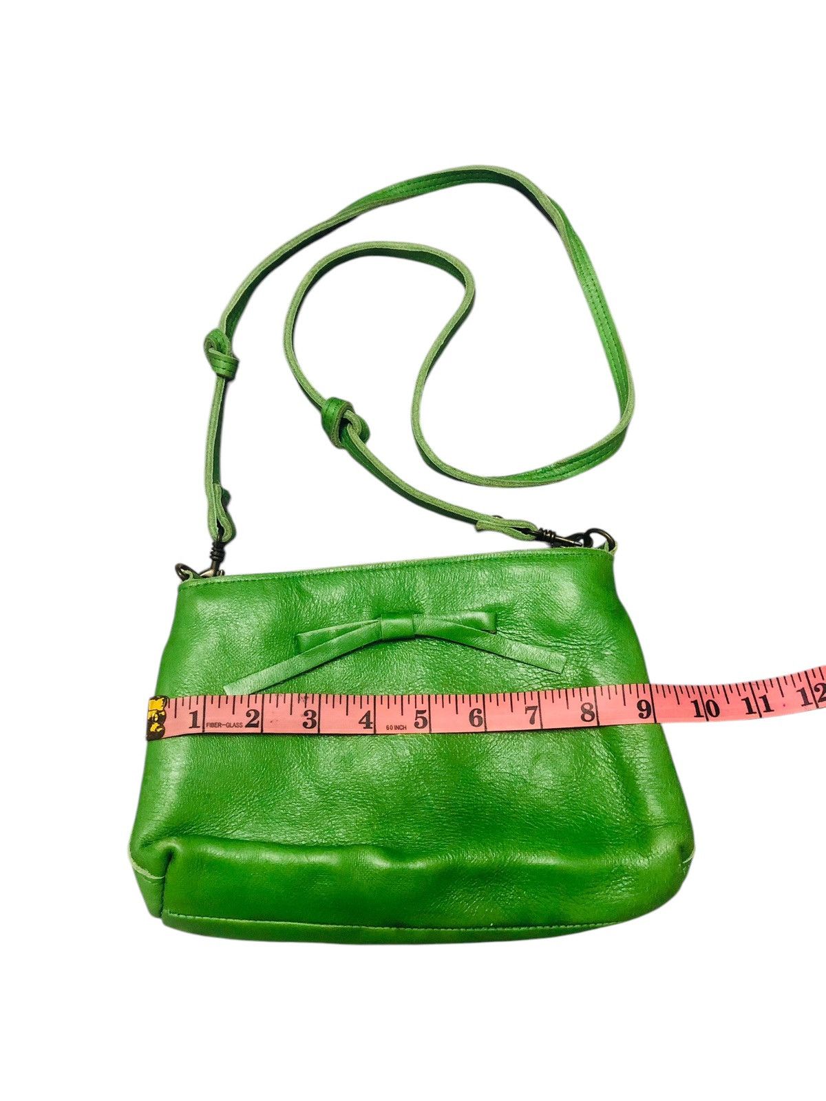 Japanese Brand Pure leather green sling bag Size ONE SIZE - 6 Thumbnail