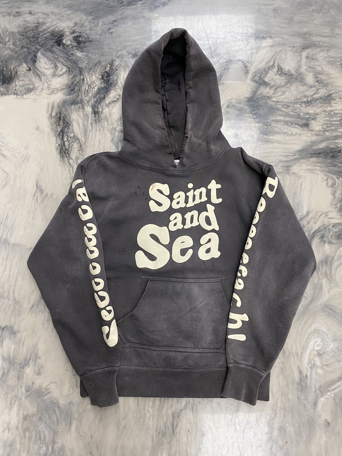 Saint Michael Saint Michael x Wind and Sea Saint and Sea hoodie small |  Grailed