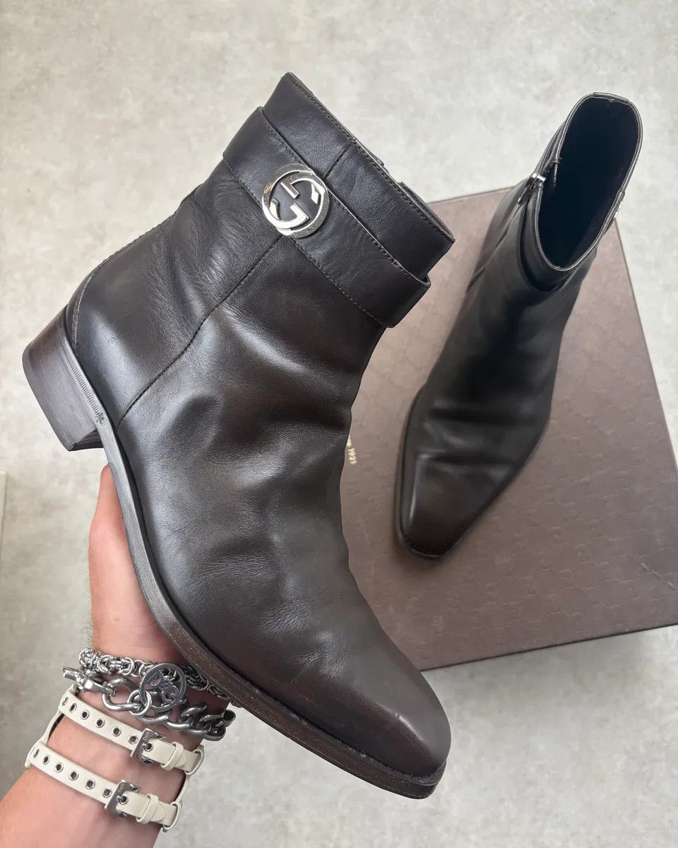 Gucci Archive Gucci Leather Rare Y2K Chelsea Formal Shoes Boots
