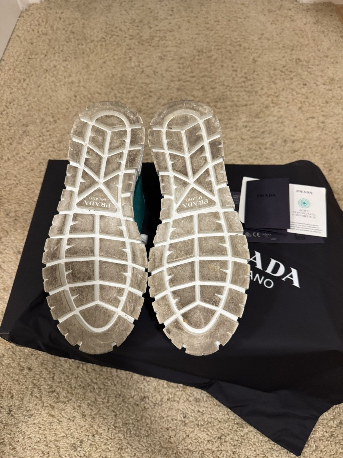 Prada Prada Double Wheel Nylon Gabardine Platform Sneakers Size US 8.5 / IT 38.5 - 3 Thumbnail