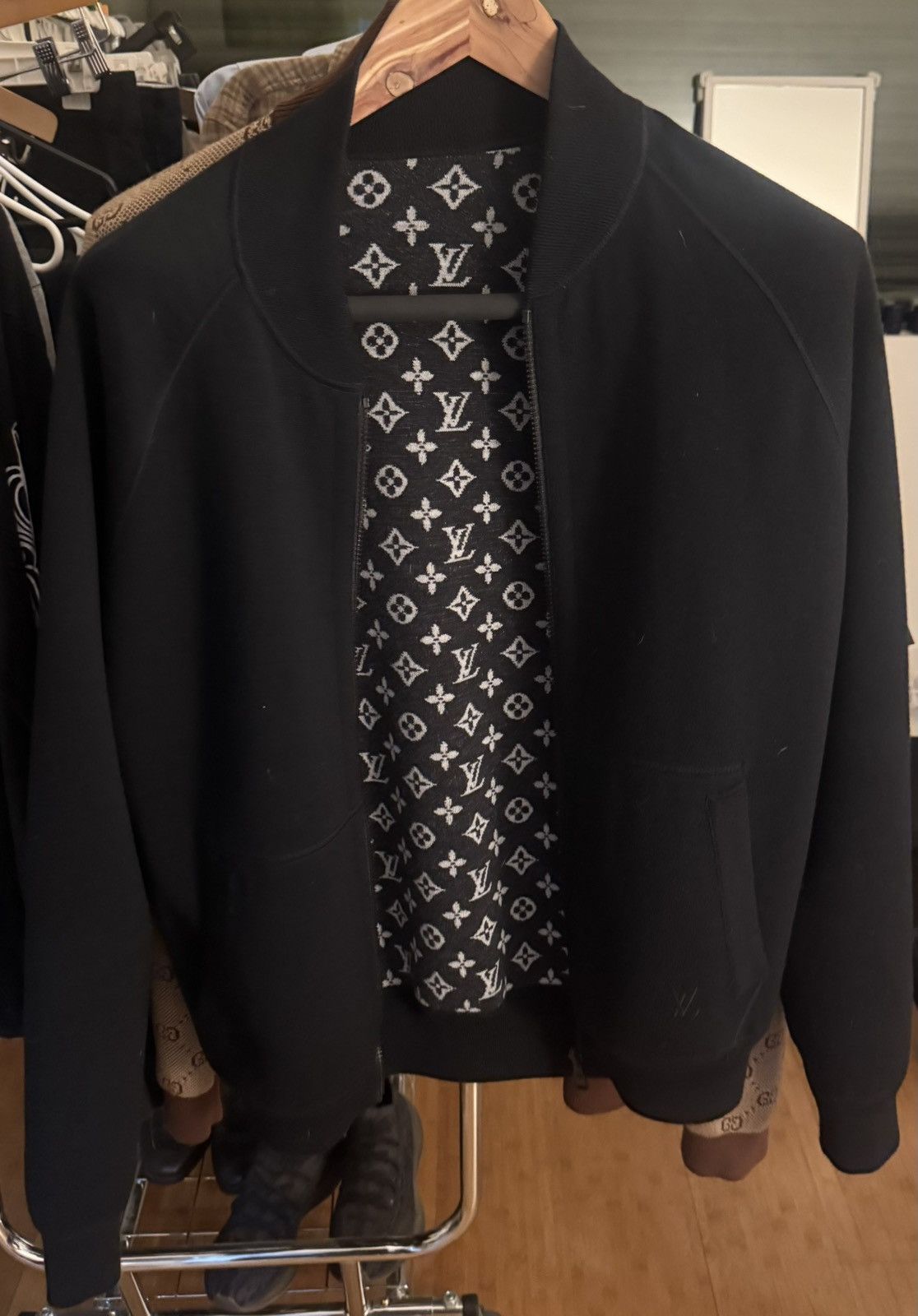 Louis Vuitton Louis Vuitton Reversible Monogram Knit Bomber Jacket Size US M / EU 48-50 / 2 - 3 Thumbnail
