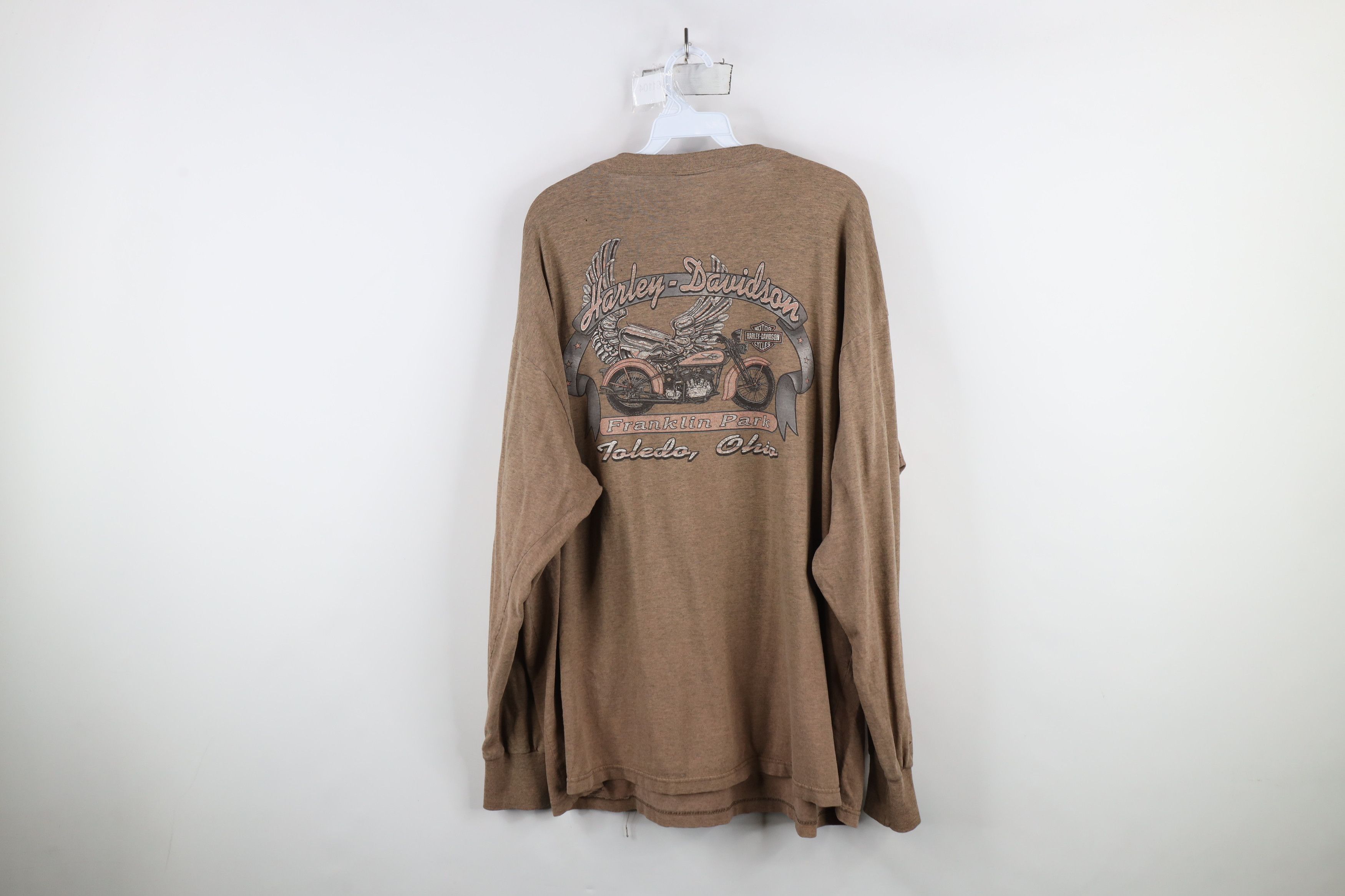 Harley Davidson × Vintage Vintage 90s Harley Davidson Spell Long Sleeve T-Shirt USA Size US XXL / EU 58 / 5 - 12 Thumbnail